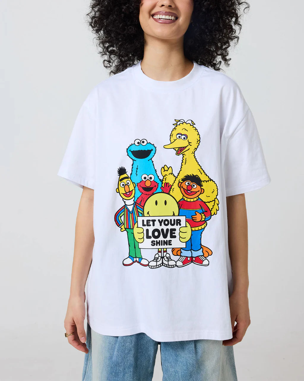 Sesame Street Let Your Love Shine Oversized Tee