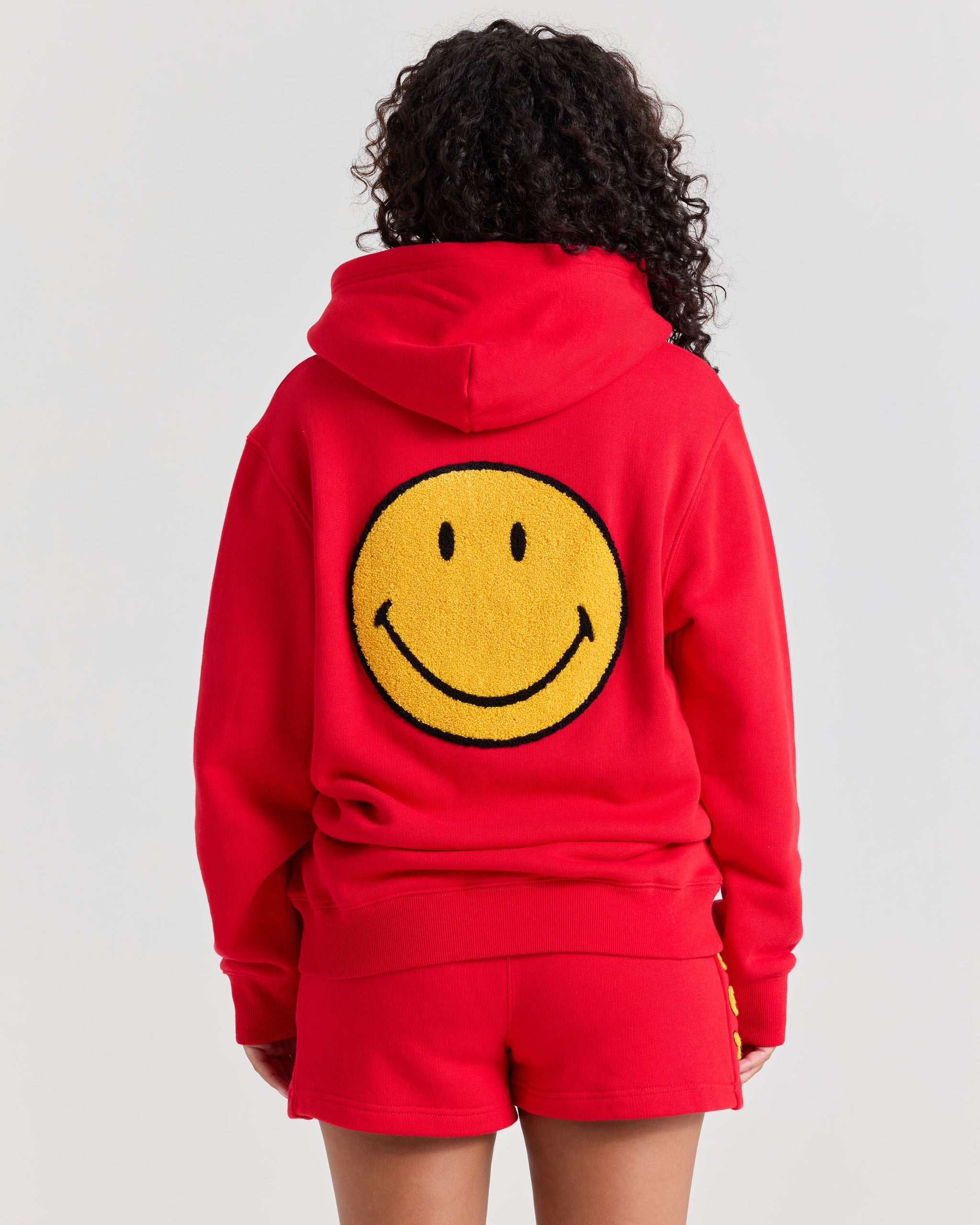 Smiley® Chenille Hoodie, Red