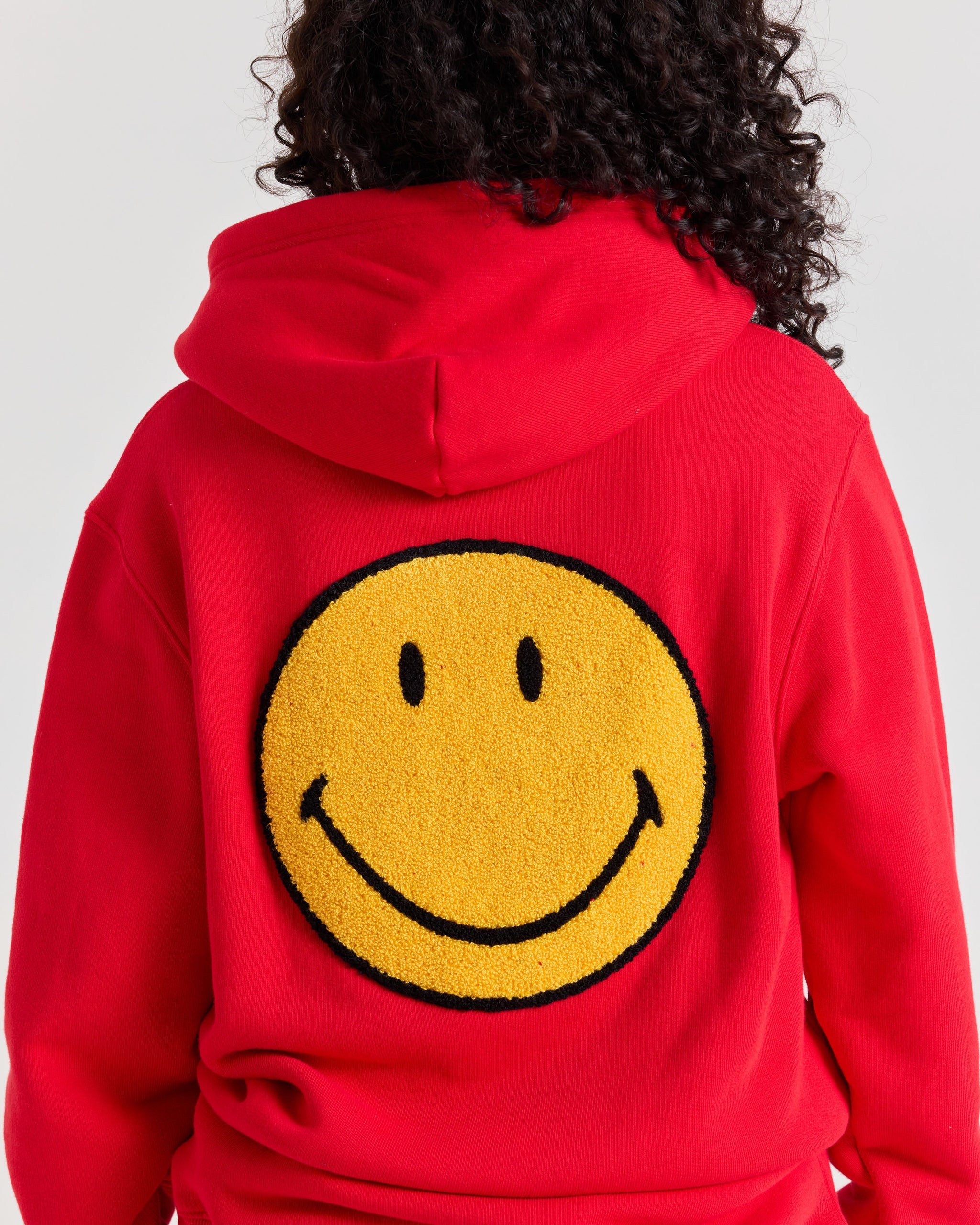 Smiley® Chenille Hoodie, Red
