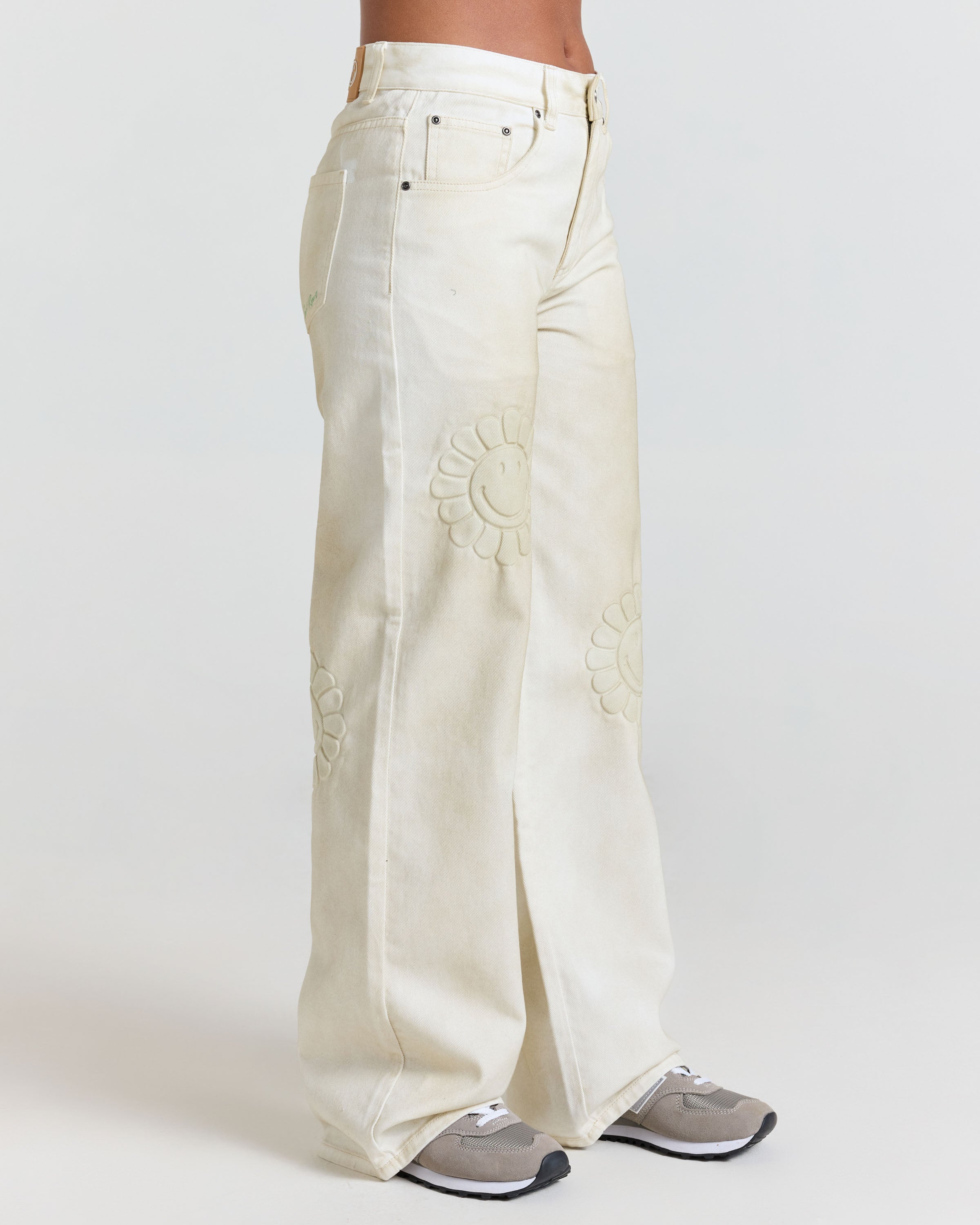 Smiley® Garden Straight Leg Jean, White