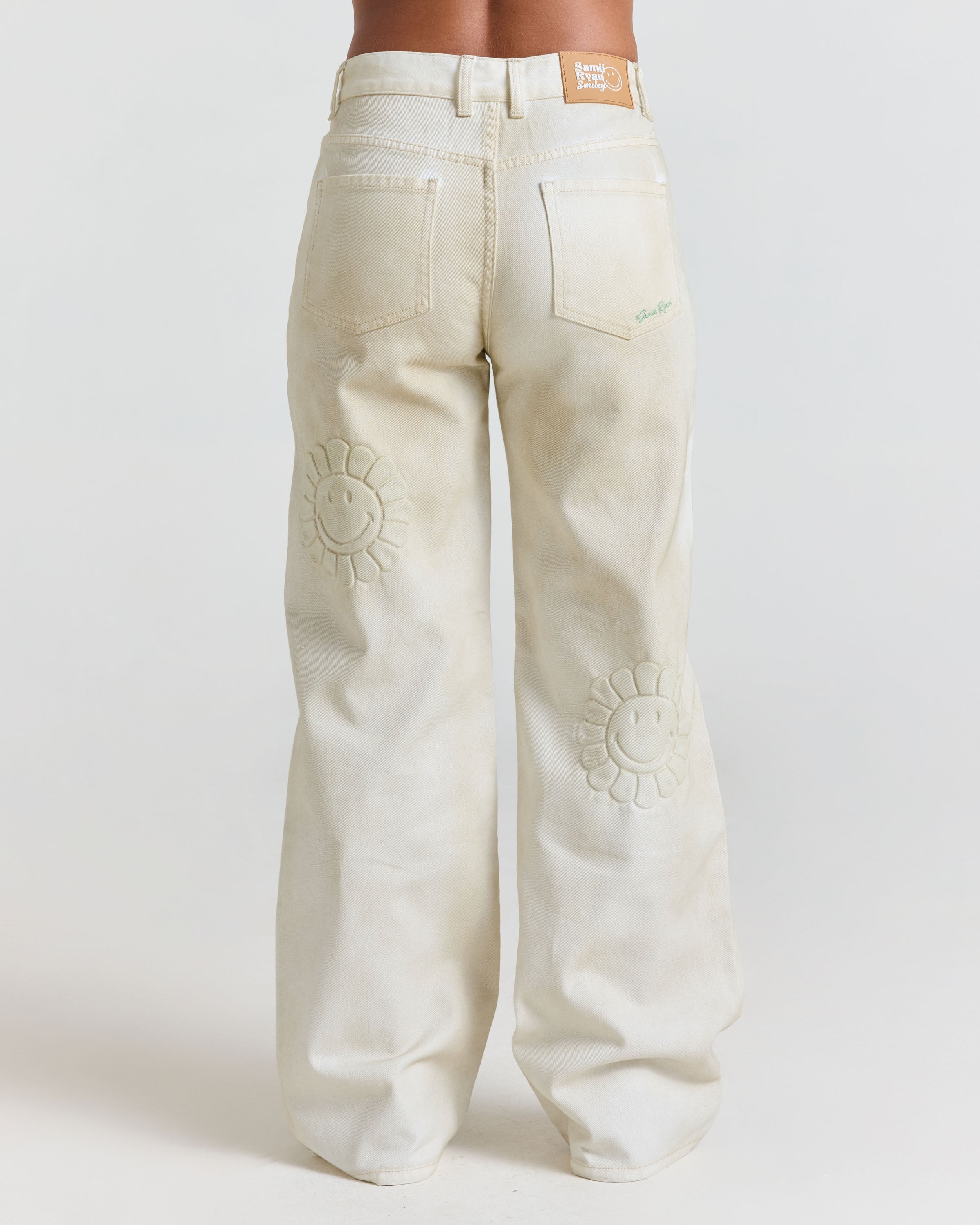 Smiley® Garden Straight Leg Jean, White