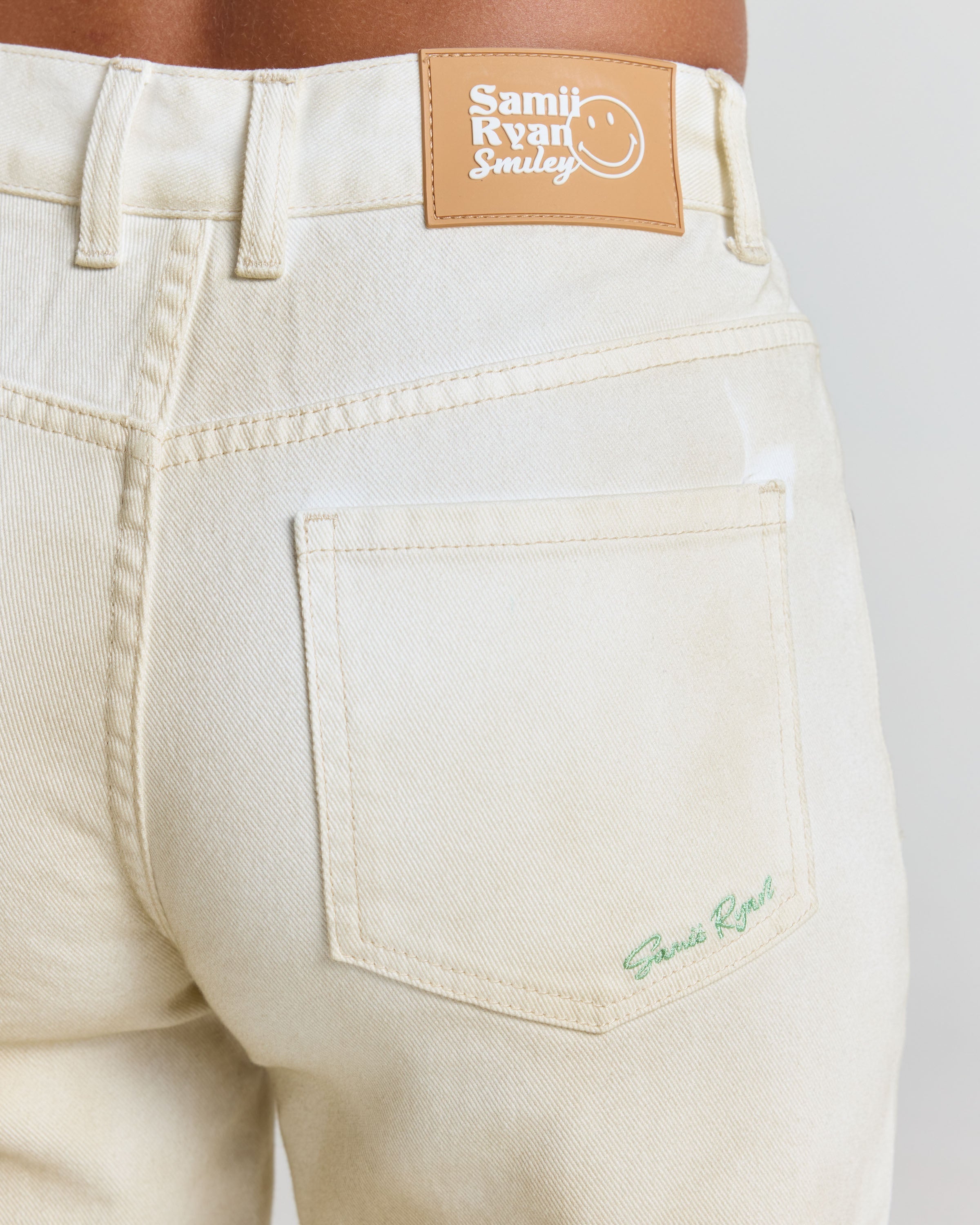 Smiley® Garden Straight Leg Jean, White
