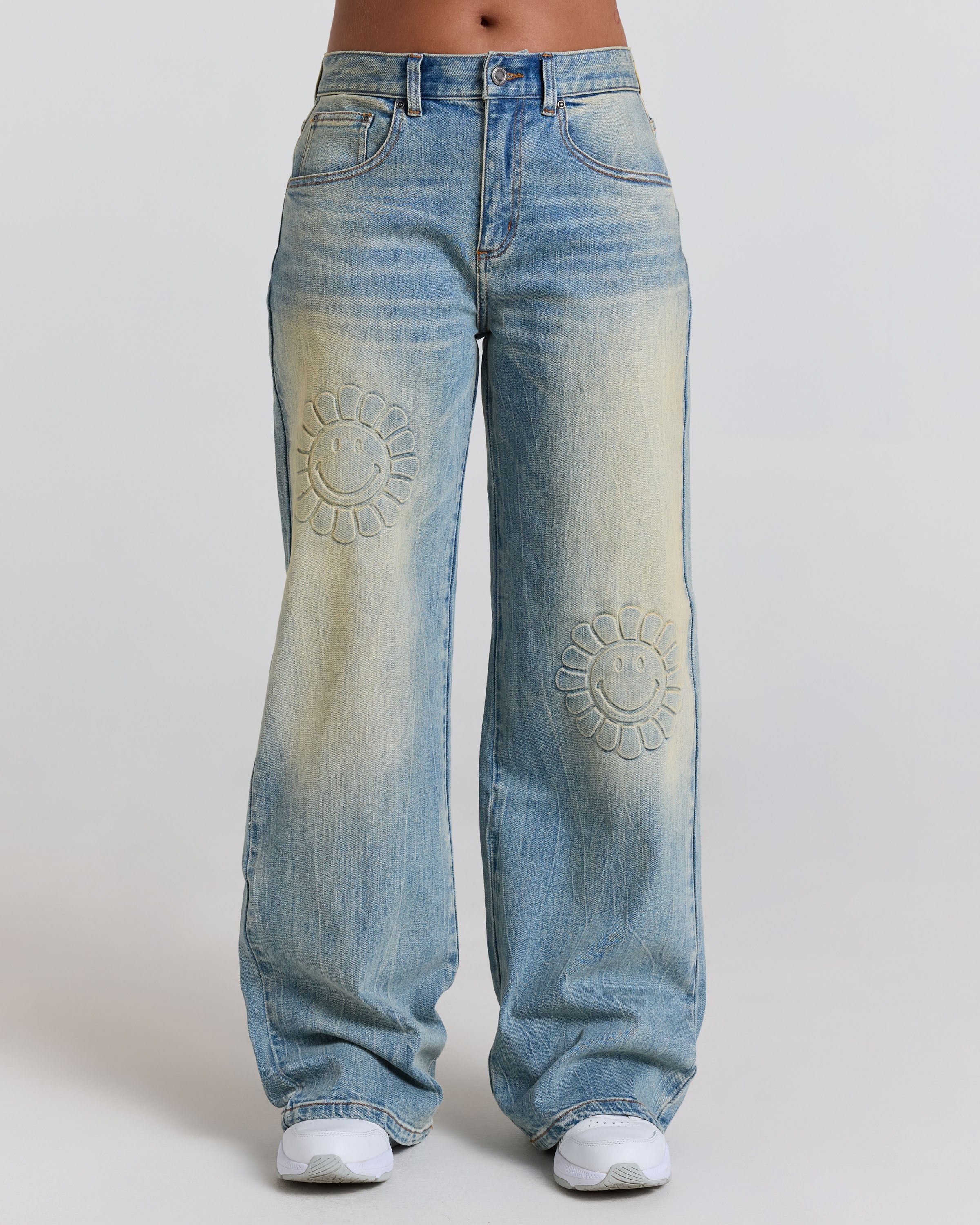 Smiley® Garden Straight Leg Jean, Denim