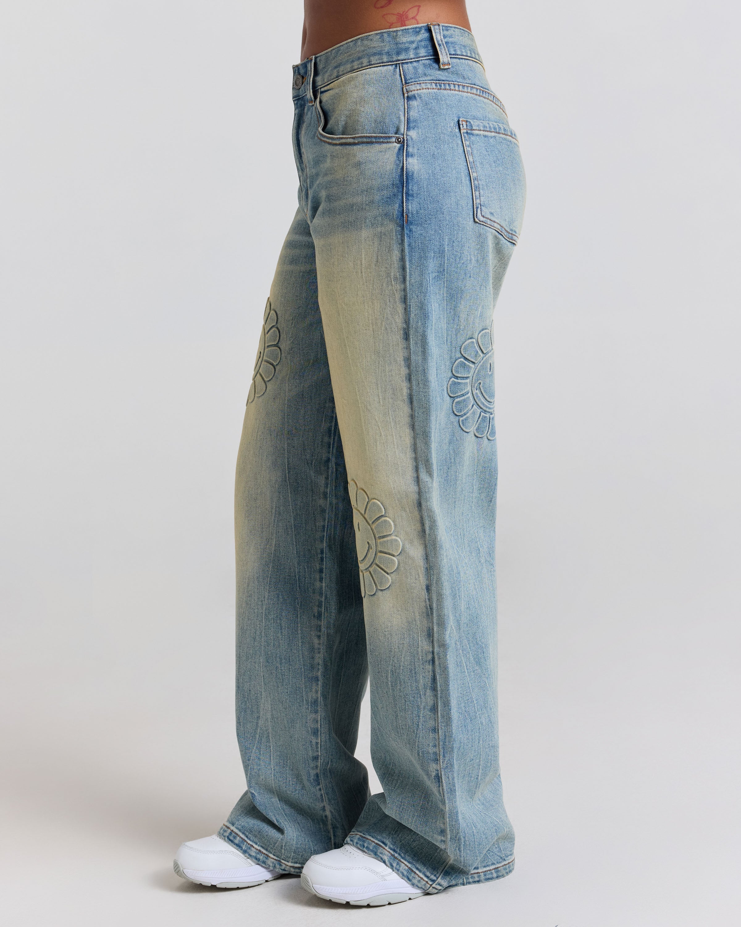 Smiley® Garden Straight Leg Jean, Denim
