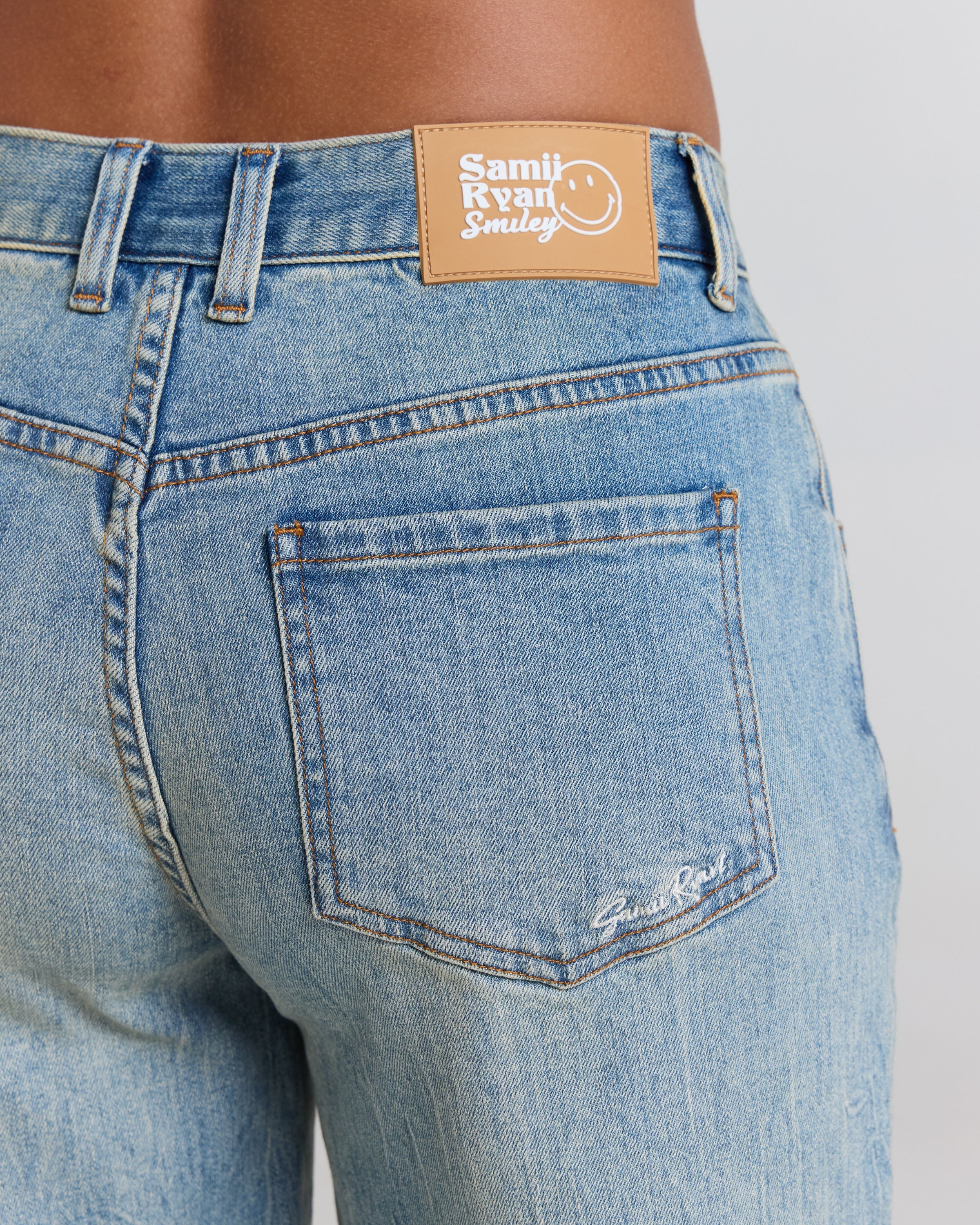 Smiley® Garden Straight Leg Jean, Denim