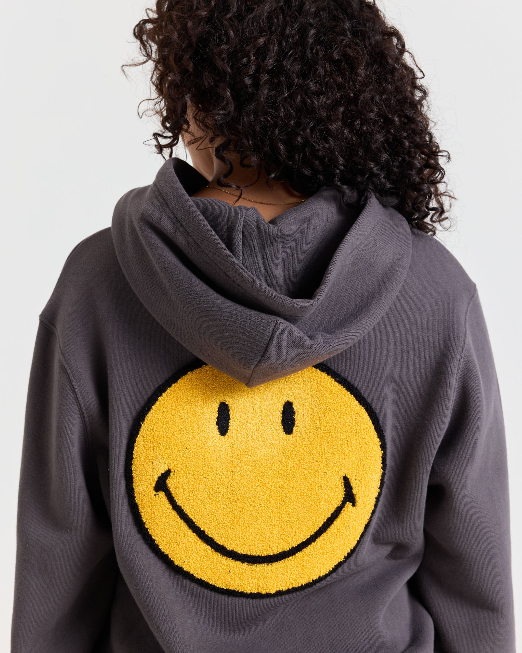Smiley® Chenille Hoodie, Charcoal