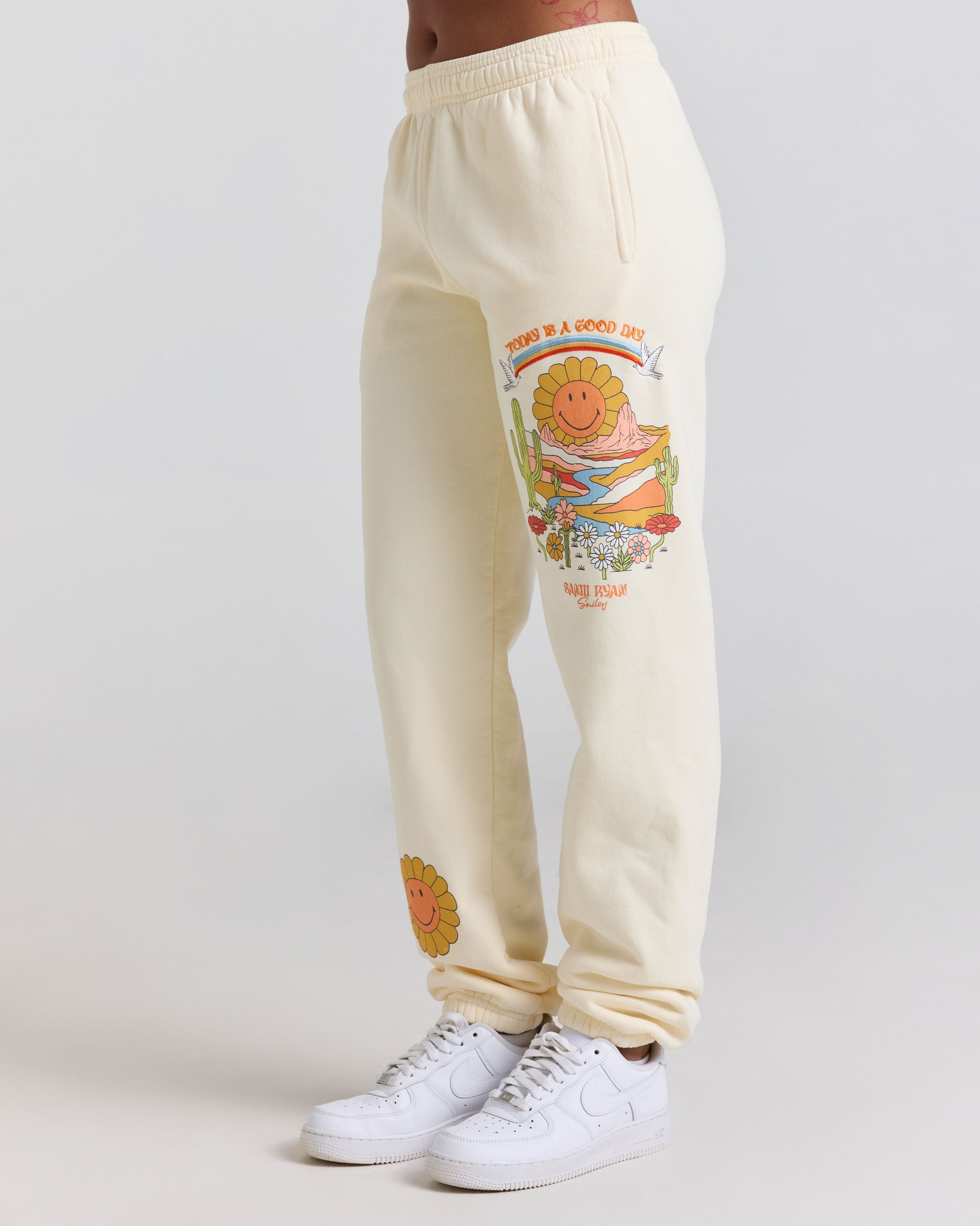 Smiley® Mirage Sweatpants, Cream