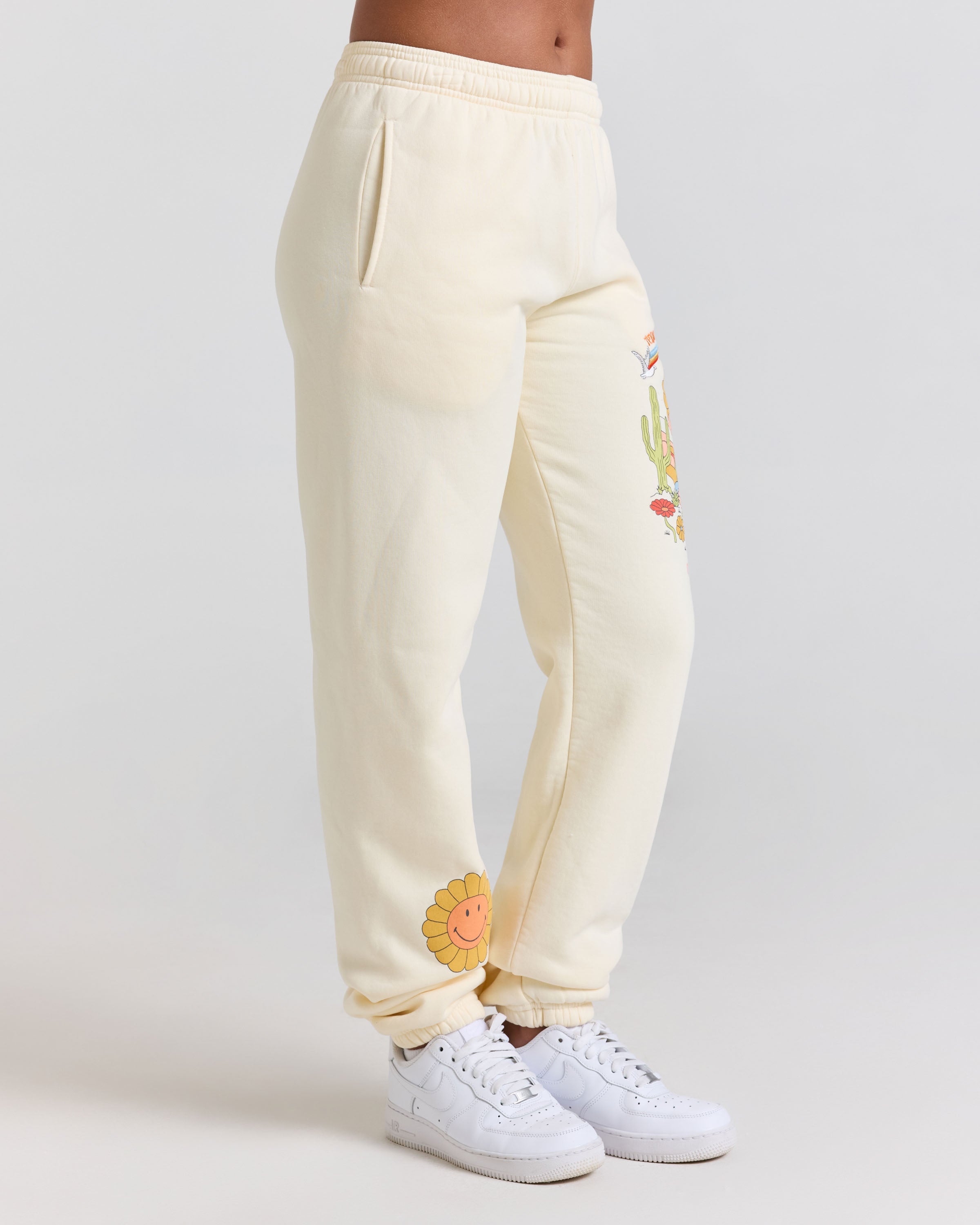 Smiley® Mirage Sweatpants, Cream