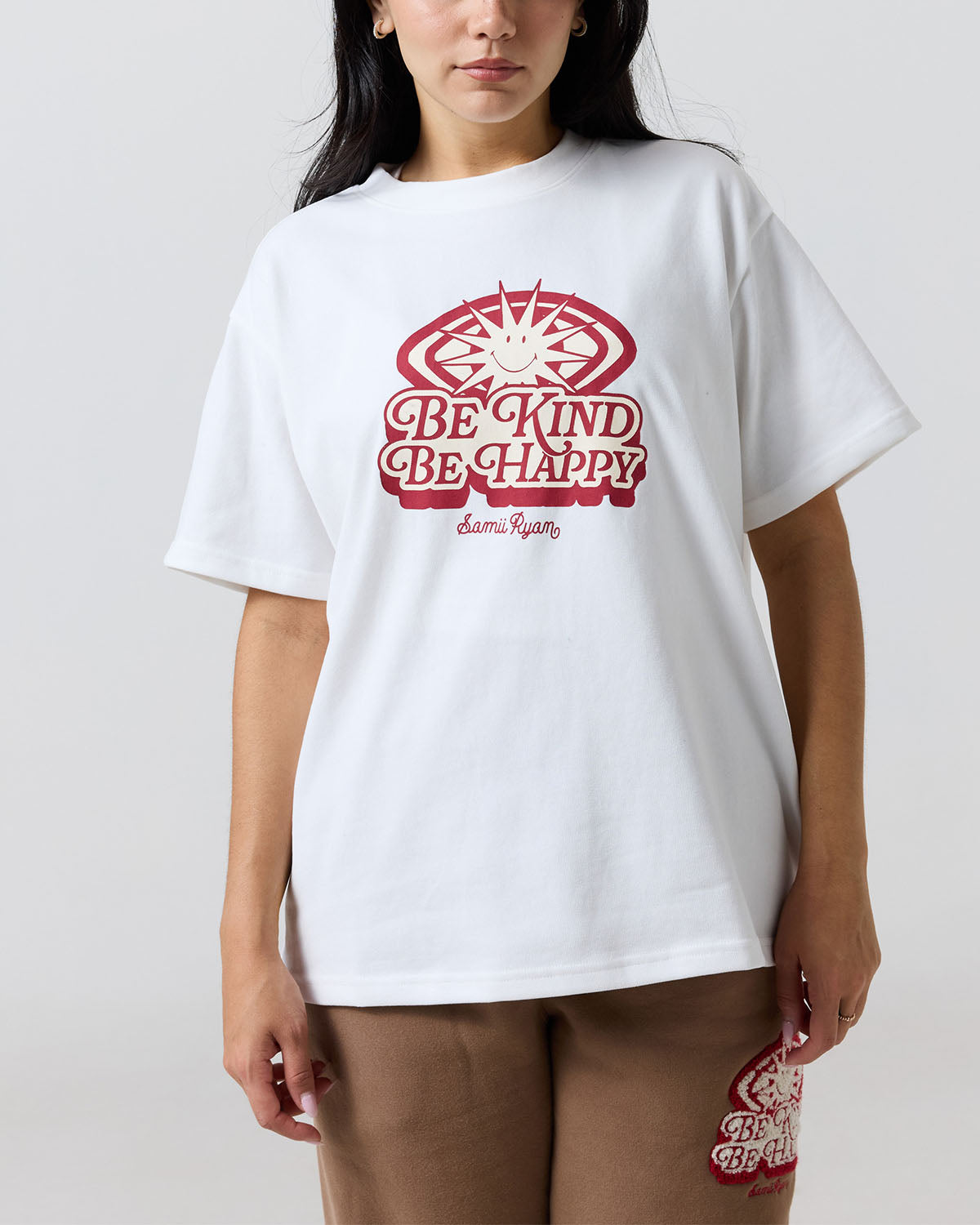 Smiley® Be Happy, Be Kind Oversized Tee