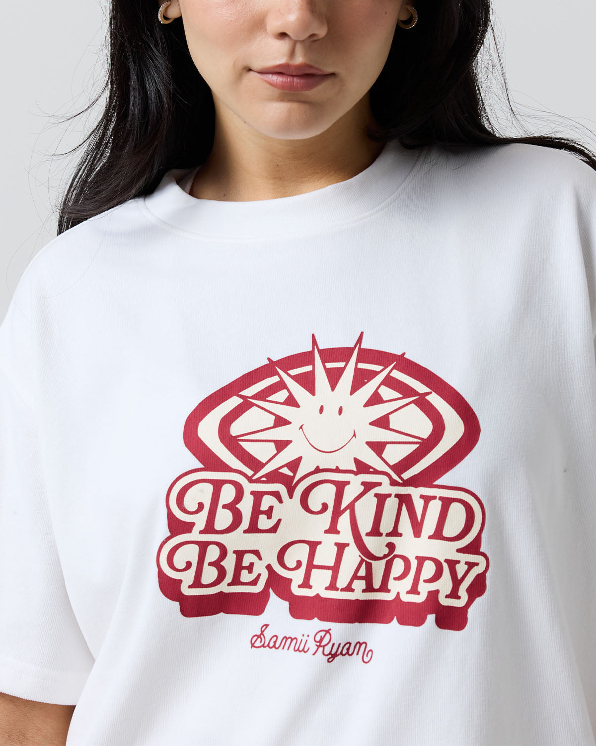 Smiley® Be Happy, Be Kind Oversized Tee