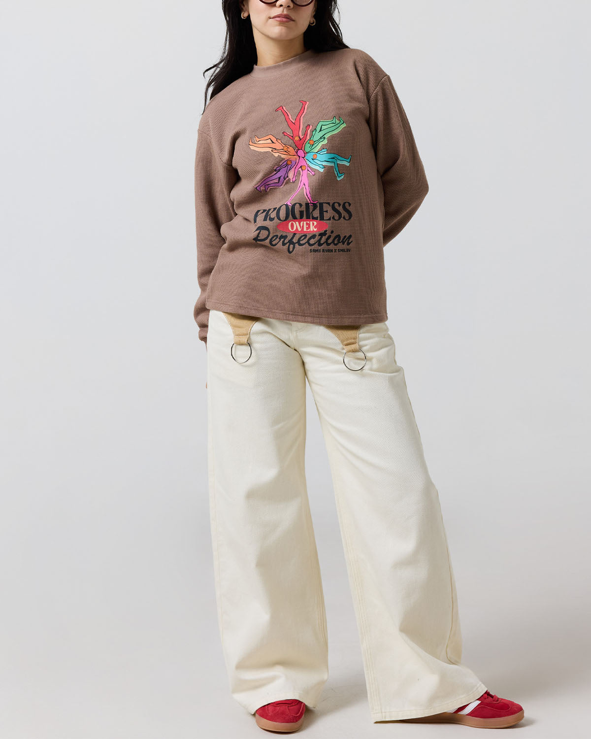 Smiley® Trust The Process Thermal Longsleeve, Brown