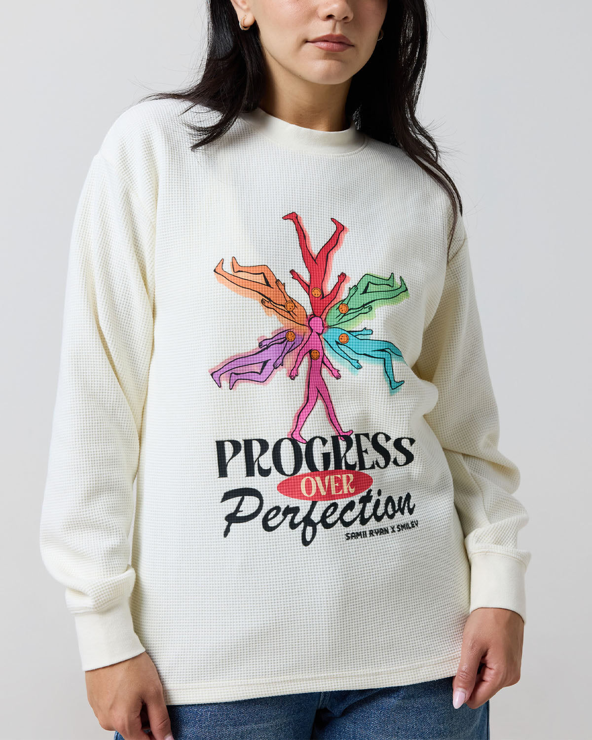 Smiley® Trust The Process Thermal Long Sleeve, Bone