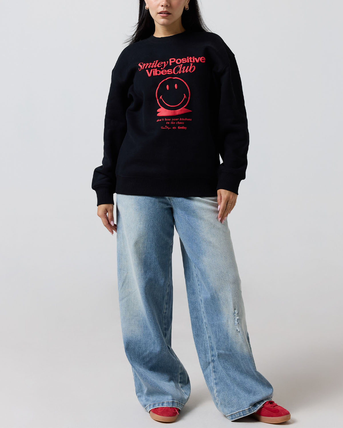 Smiley® Positive Vibes Club Crewneck
