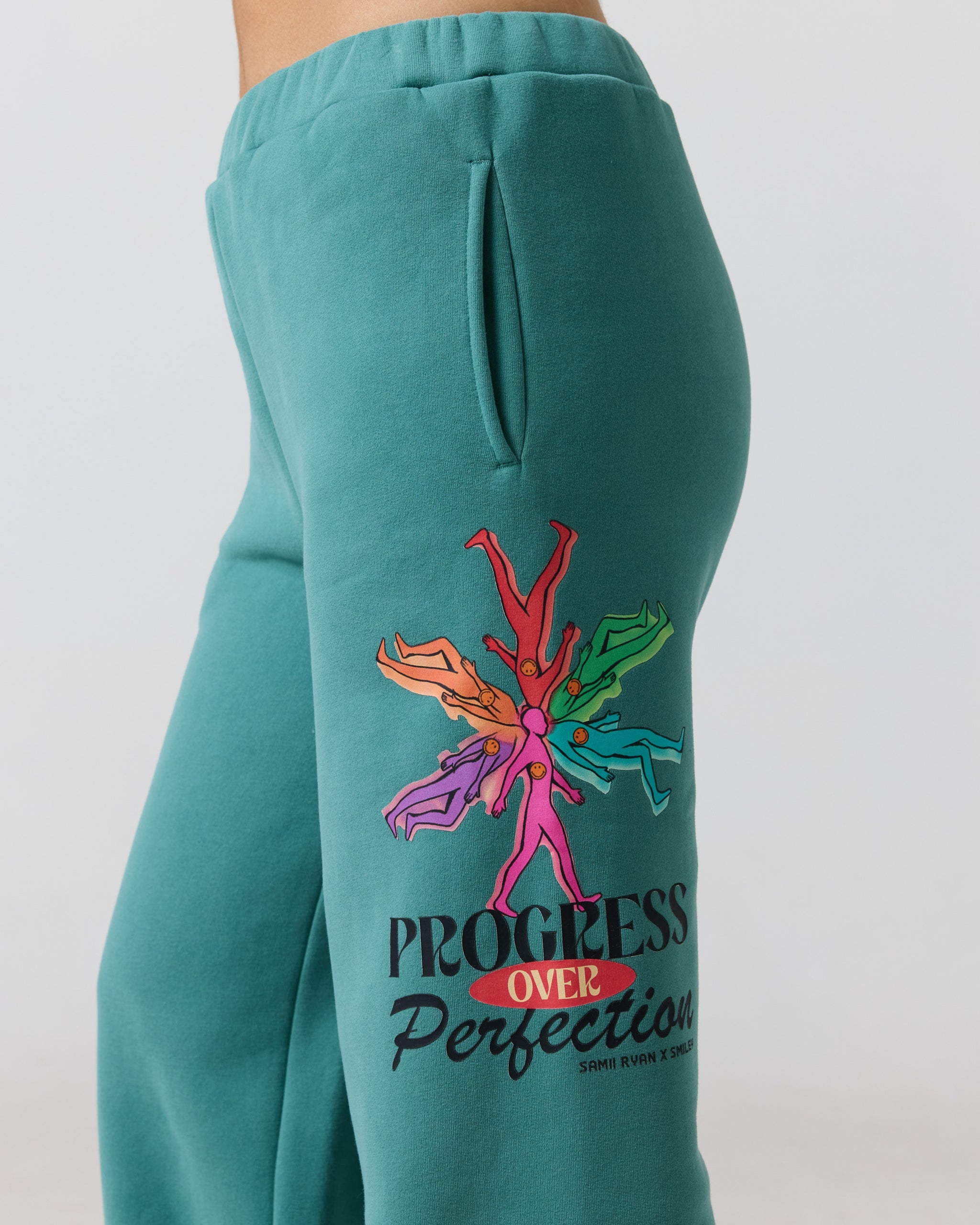 Smiley® Trust The Process Open Leg Sweatpants