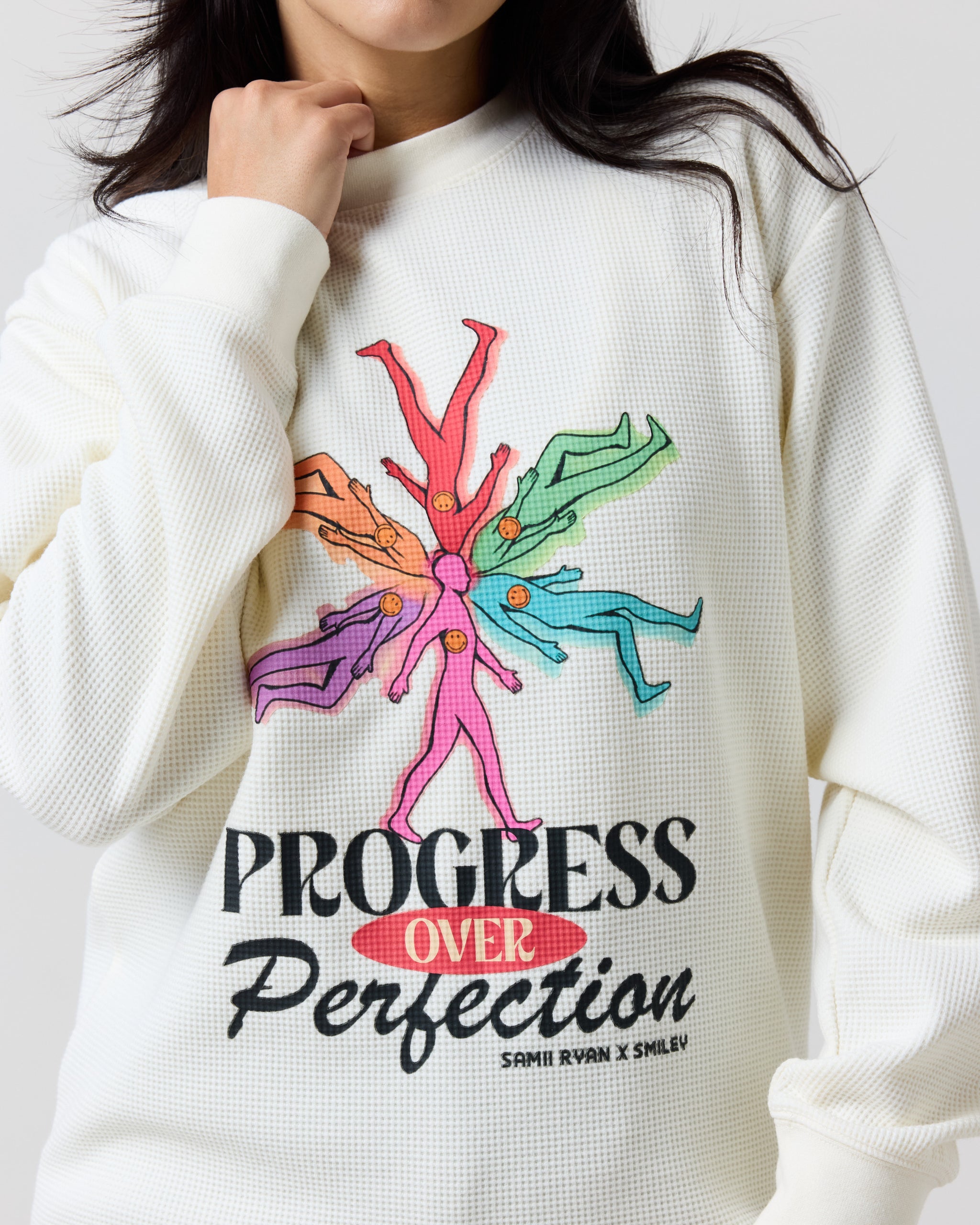 Smiley® Trust The Process Thermal Long Sleeve, Bone