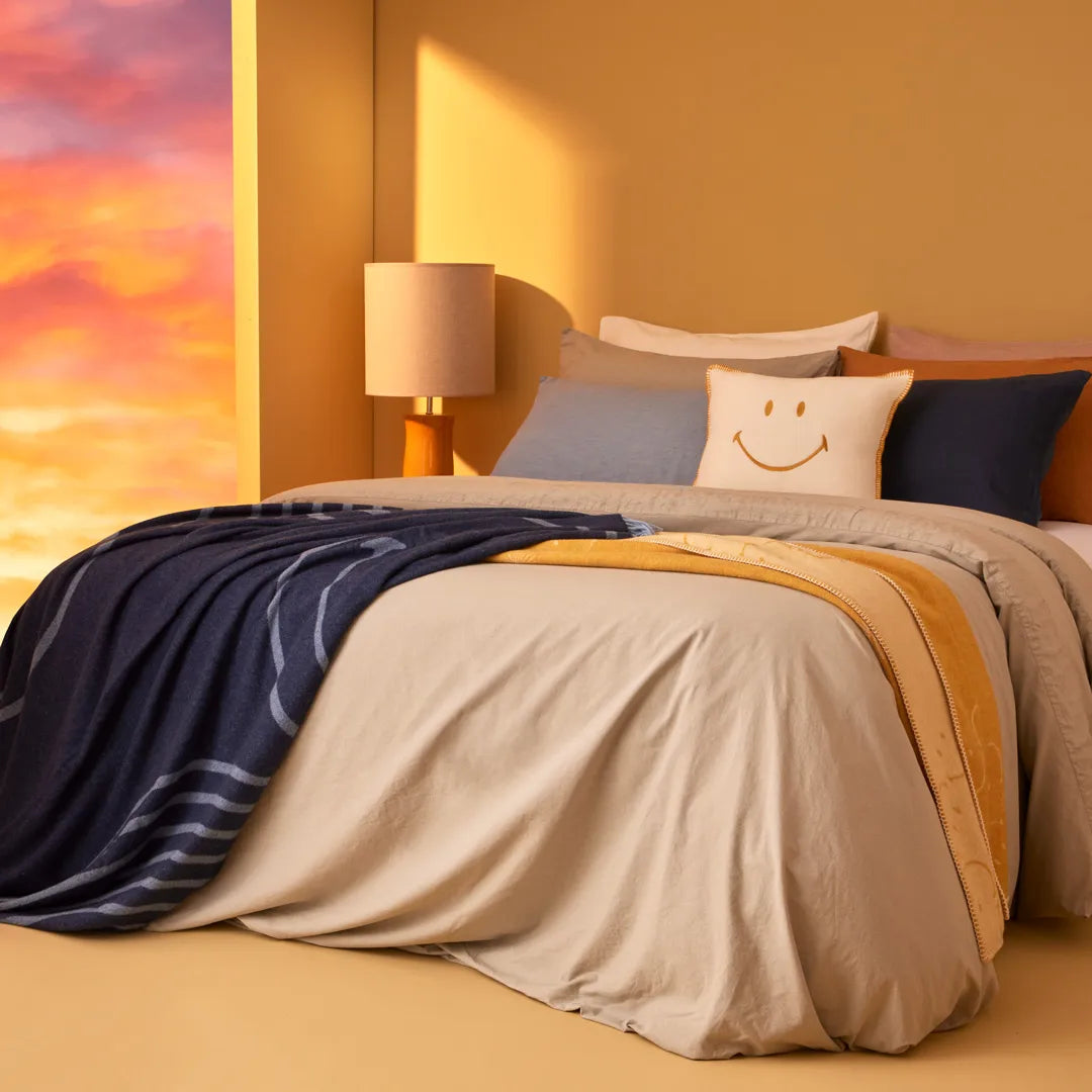 Biancoperla x Smiley® Double Duvet Cover Set - All Colours