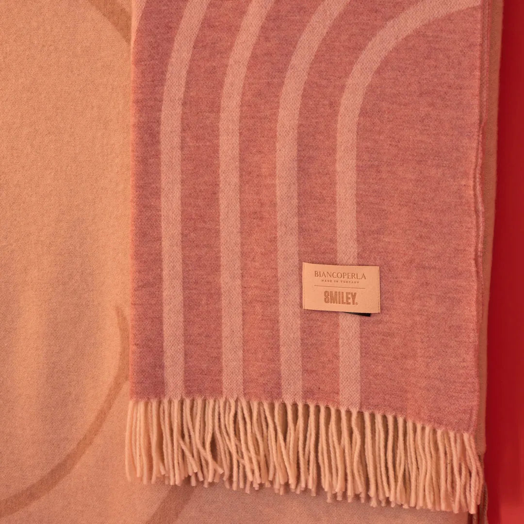 Biancoperla x Smiley® Jacquard Throw Blanket - All Colours