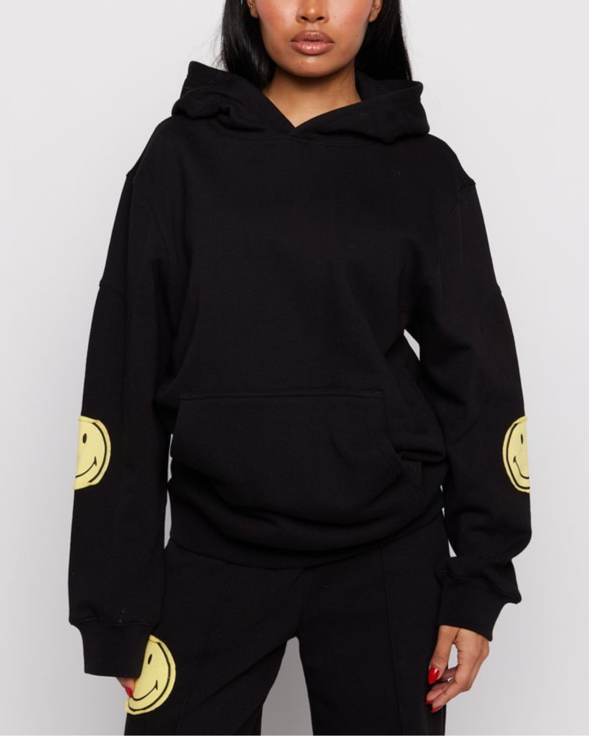 Smiley® Oversized Hoodie, Black