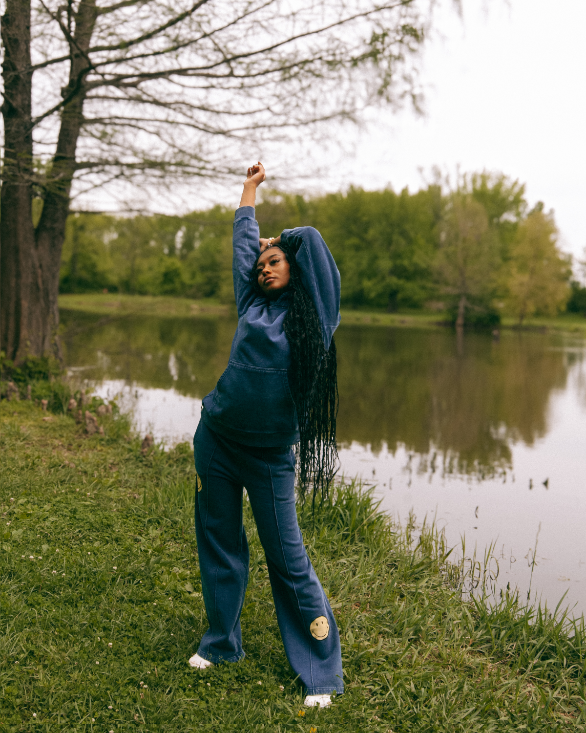 Smiley® Straight Leg Pants, Denim Blue