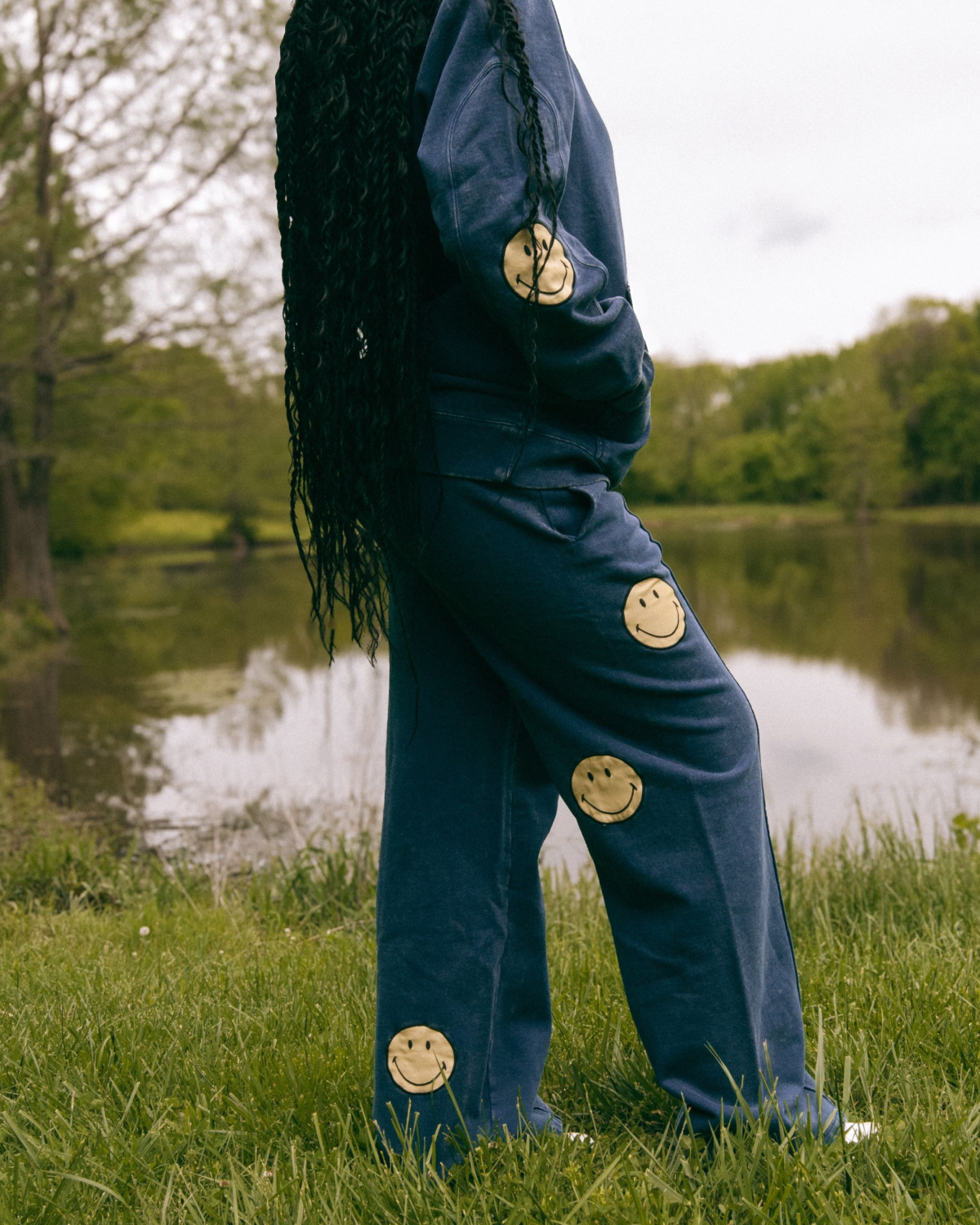 Smiley® Straight Leg Pants, Denim Blue
