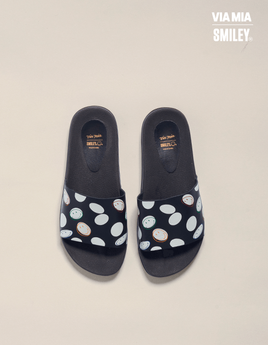 Collab Smiley + Printed Slide Papete - Unica