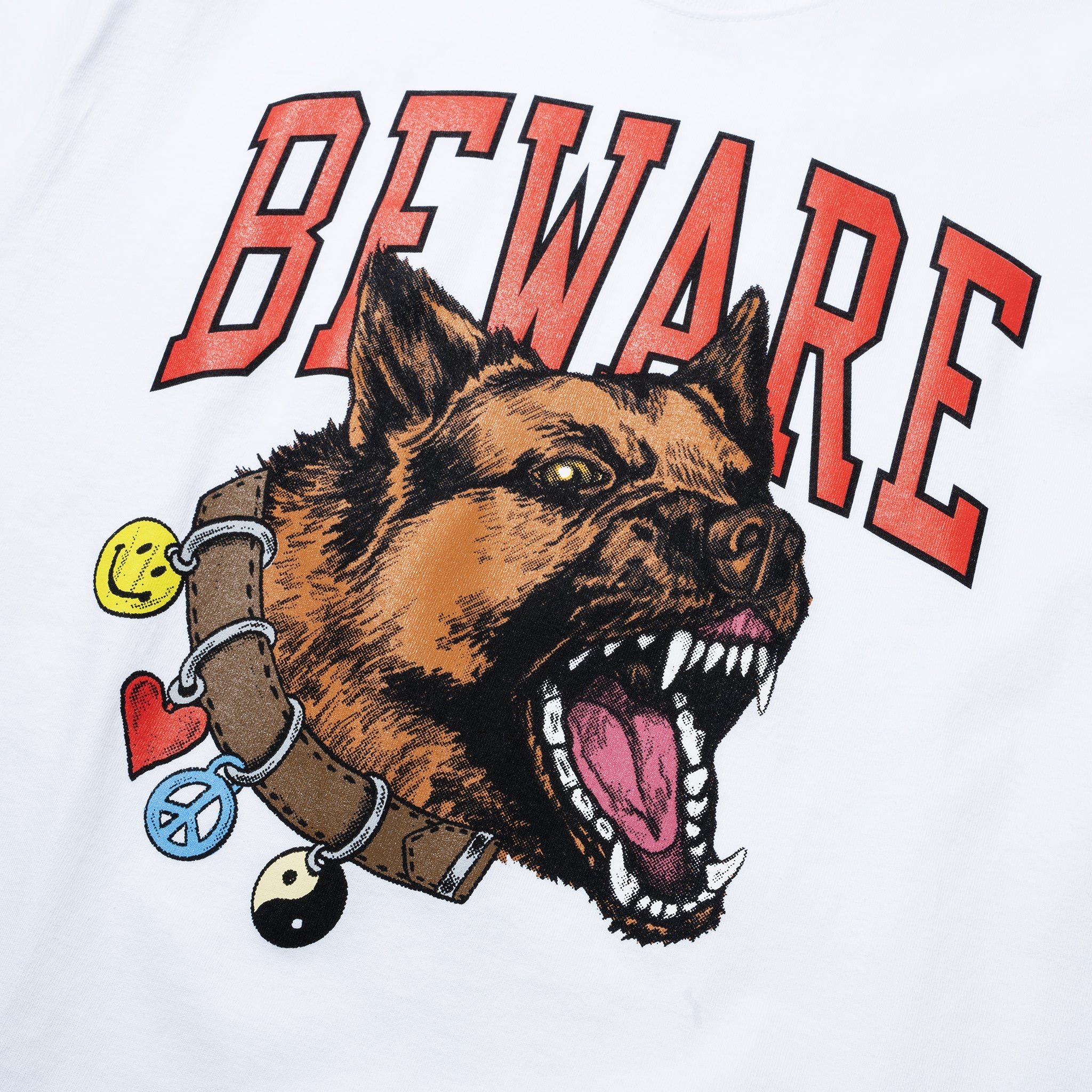 SMILEY BEWARE MY COLLAR T-SHIRT