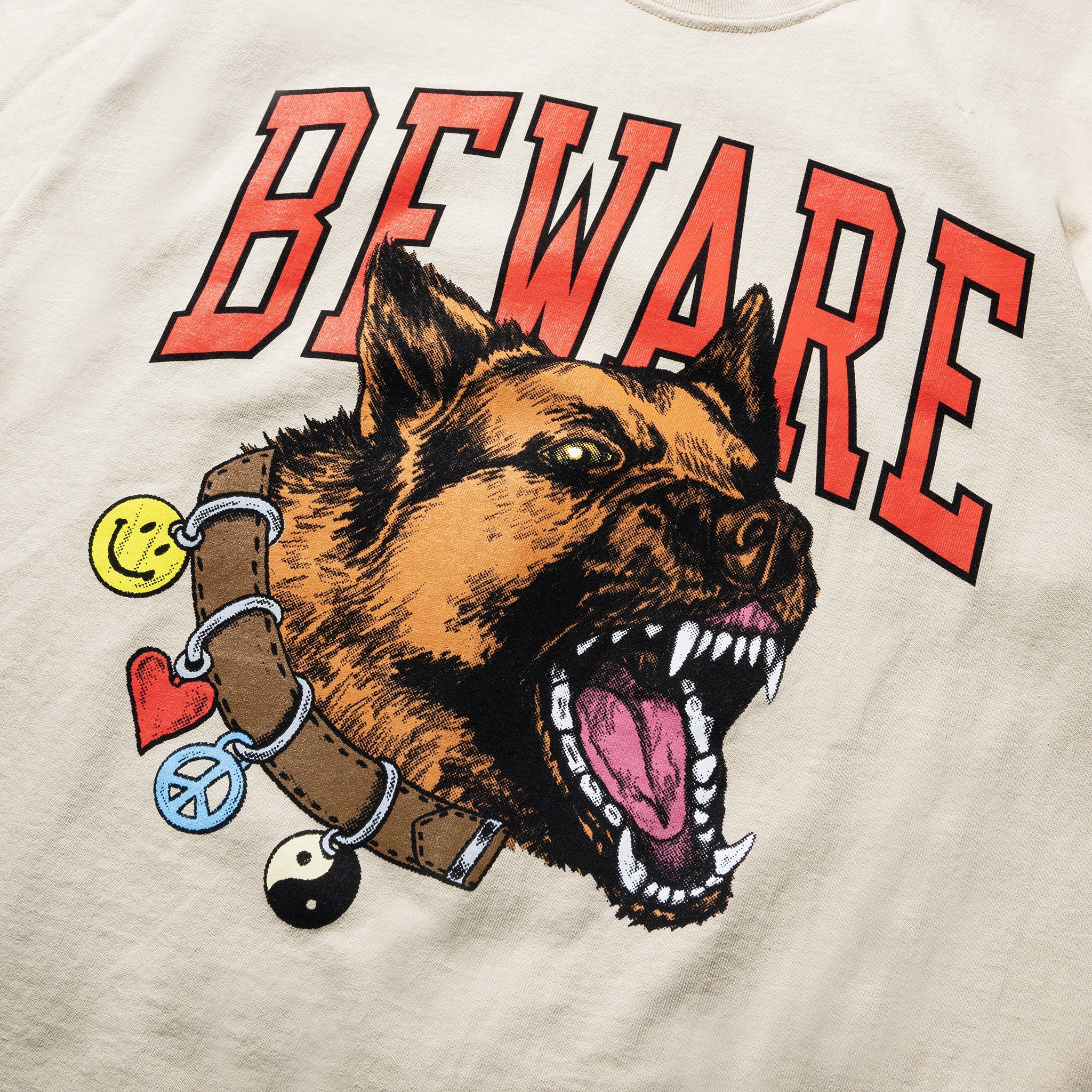 SMILEY BEWARE MY COLLAR T-SHIRT
