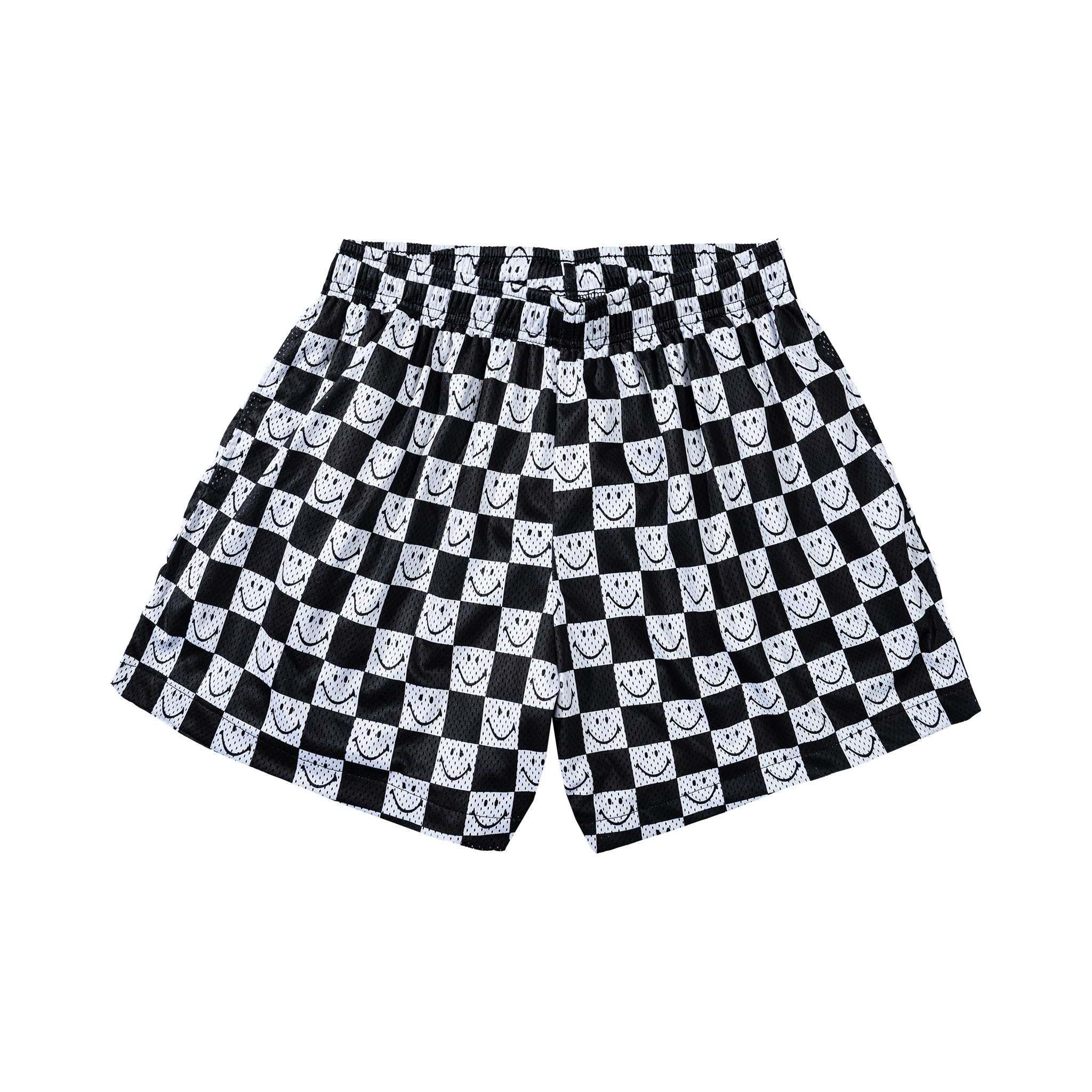 SMILEY CHECKERBOARD MESH SHORTS