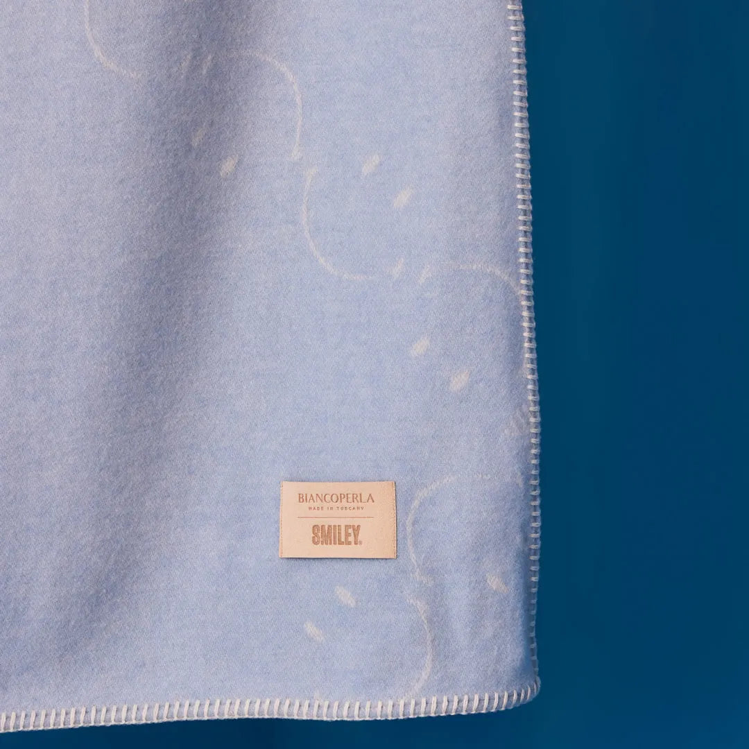 Biancoperla x Smiley® Jacquard Throw Blanket - All Colours