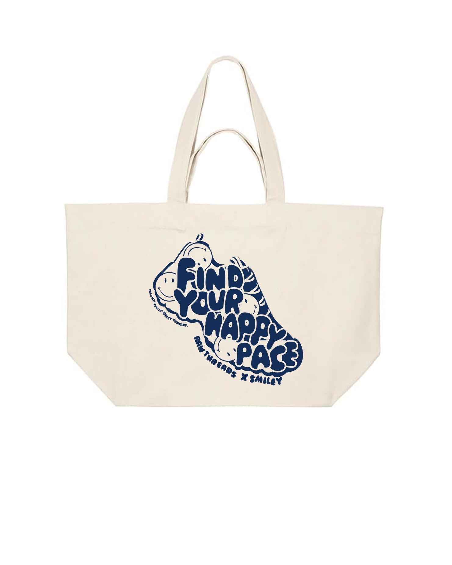 Find your Happy Pace Recycled Oversized Tote Bag