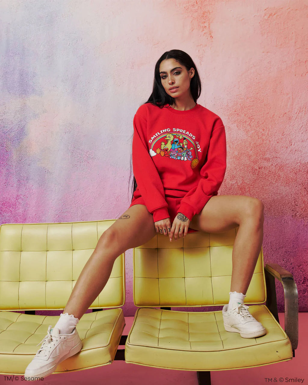 Sesame Street Spreads Joy Thermal Long Sleeve, Red