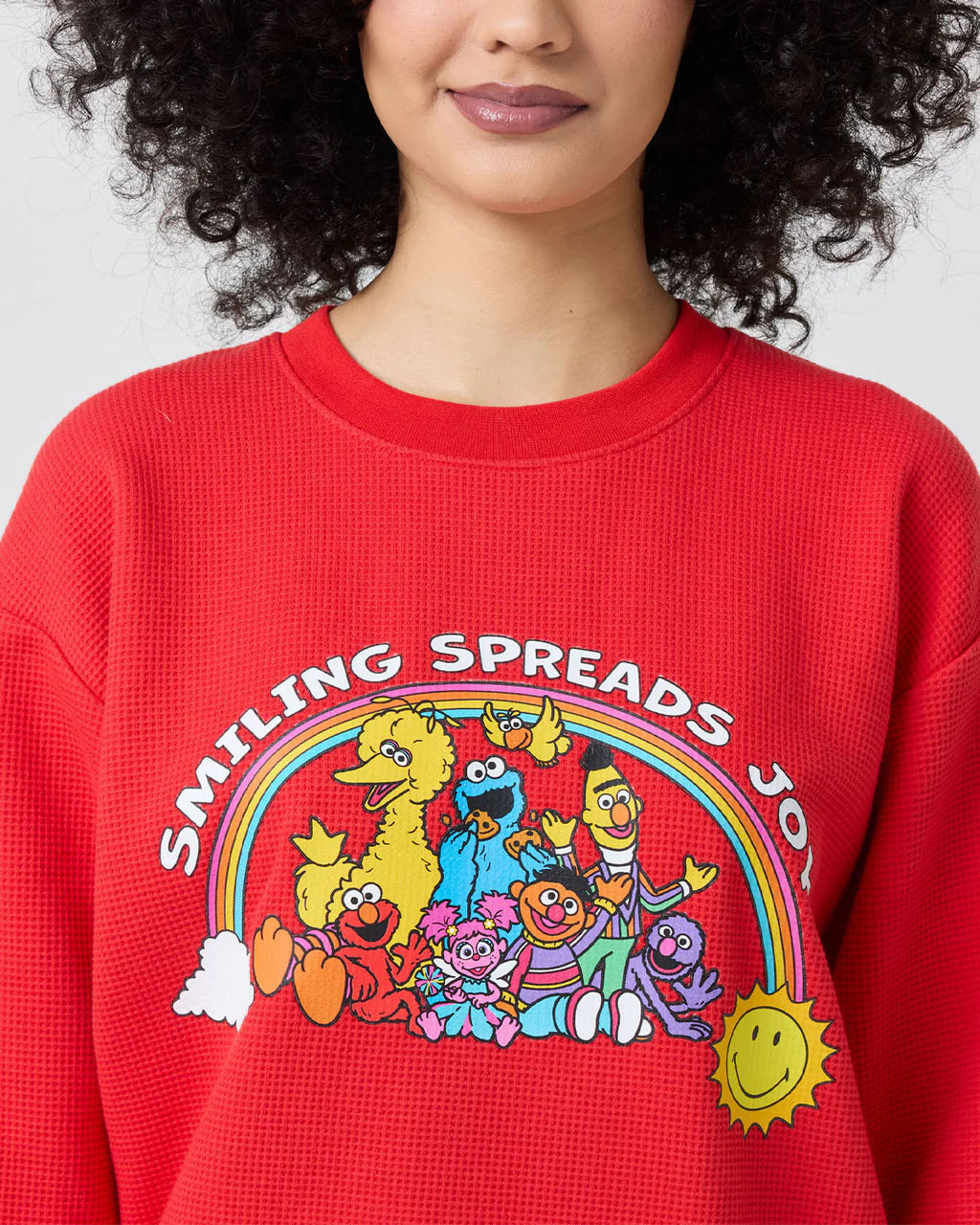 Sesame Street Spreads Joy Thermal Long Sleeve, Red