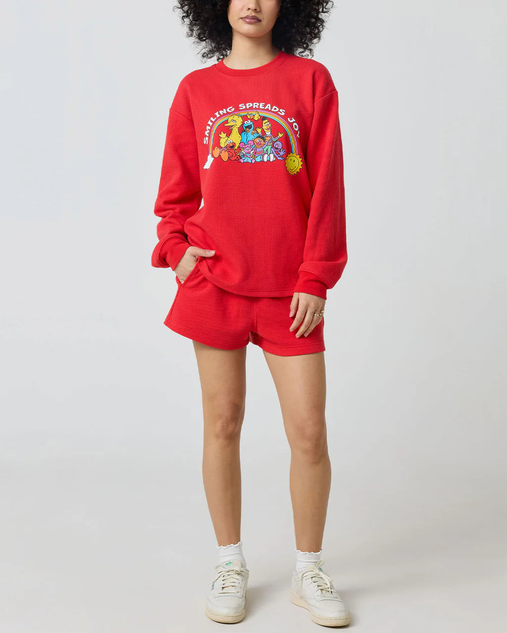 Sesame Street Spreads Joy Thermal Long Sleeve, Red