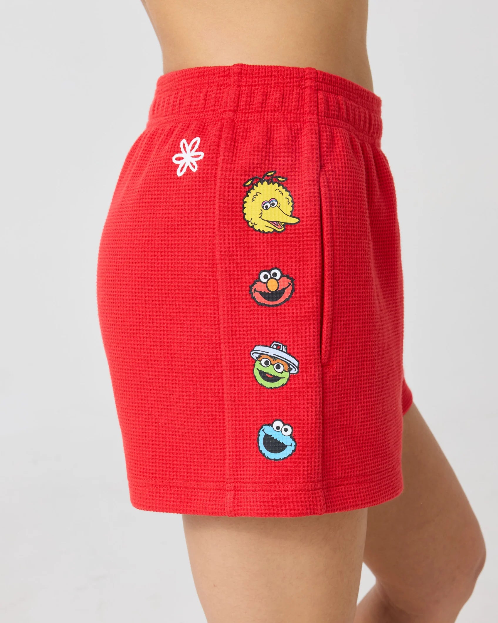 Sesame Street Spreads Joy Thermal Shorts, Red