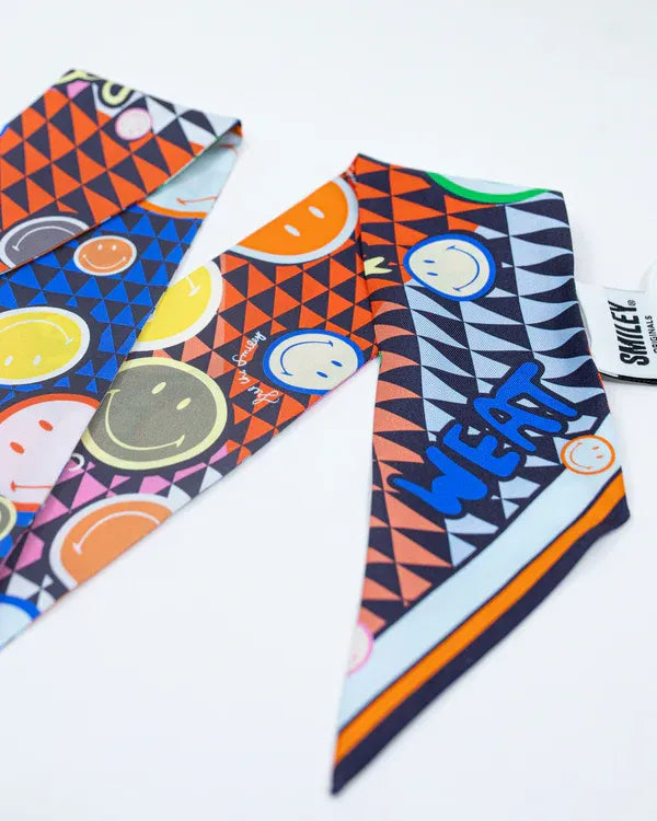 Twilly Silk Smiley® Blue Fusion