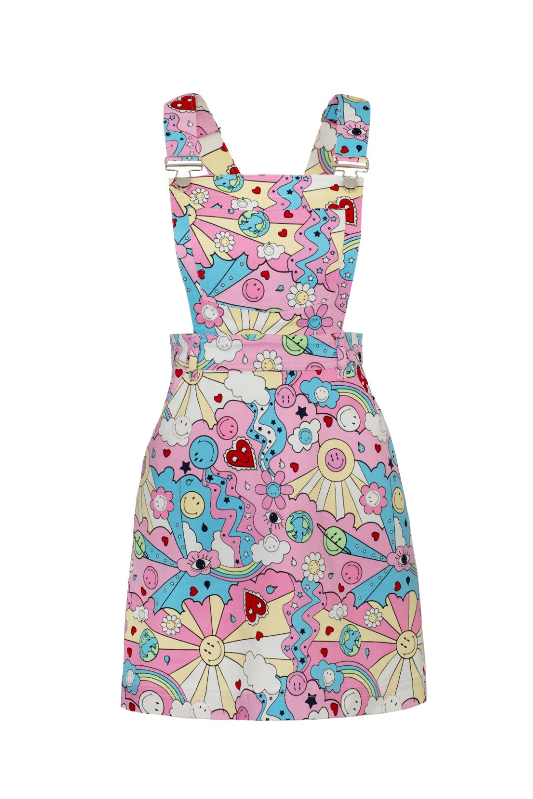 pastel pinafore dress Pastel Garden Pinafore Dress (Purple) S