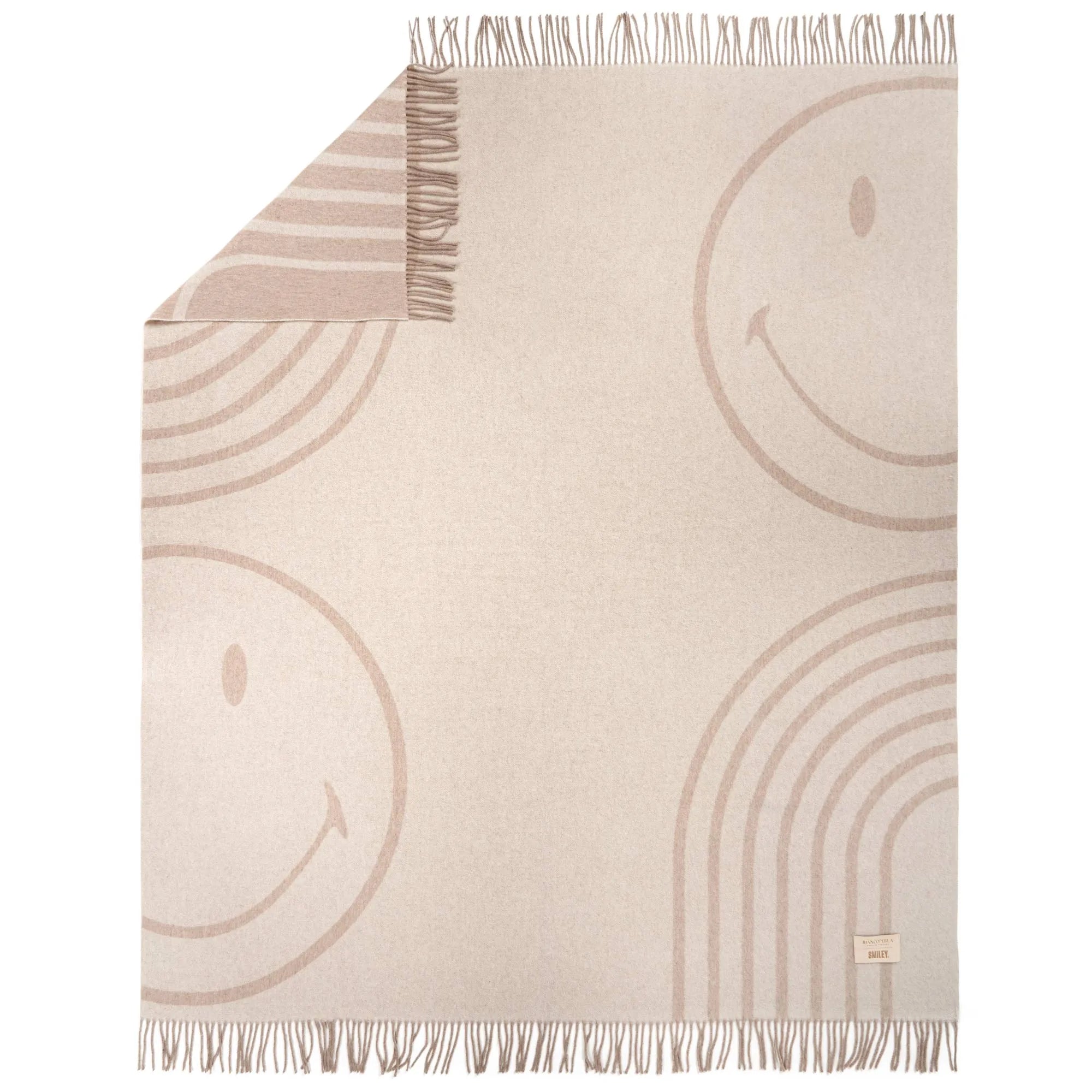 Biancoperla x Smiley® Jacquard Throw Blanket - All Colours