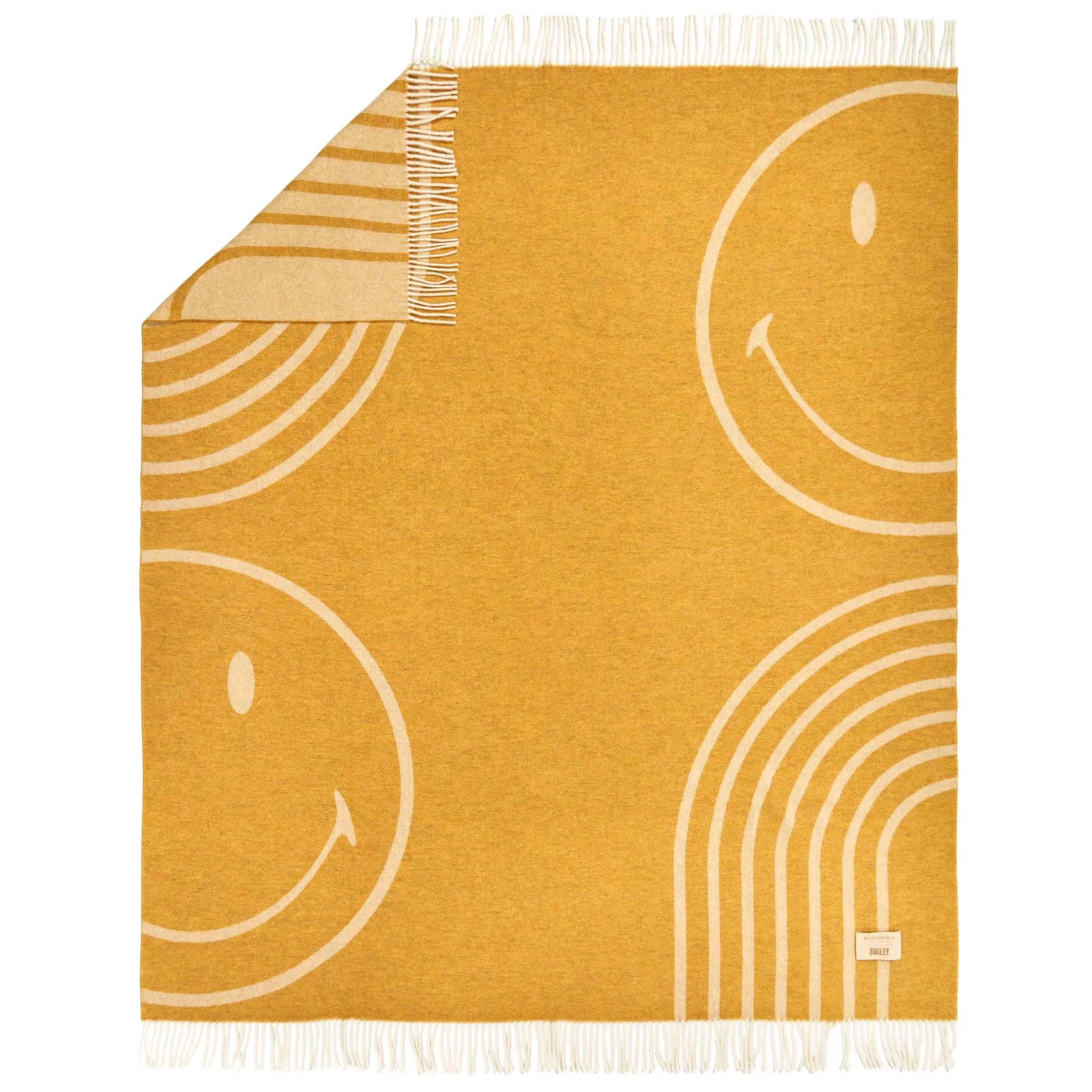 Biancoperla x Smiley® Jacquard Throw Blanket - All Colours