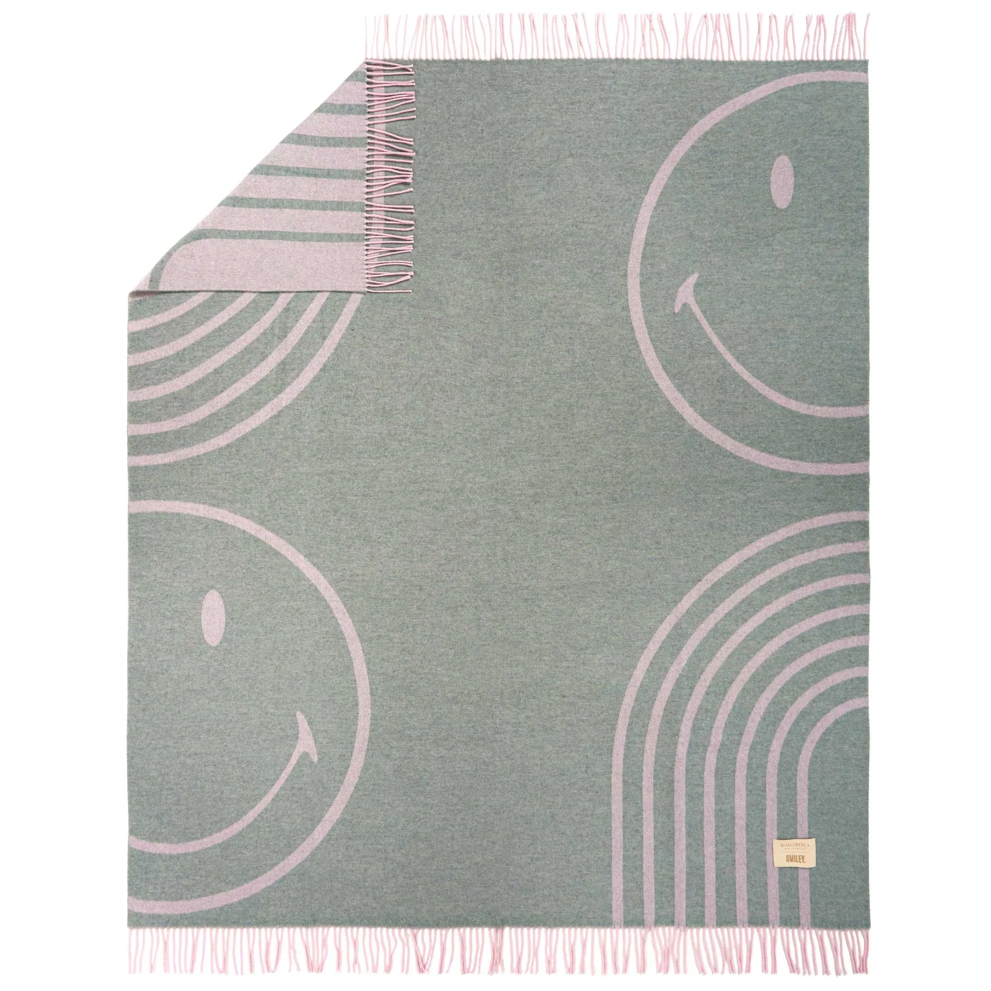 Biancoperla x Smiley® Jacquard Throw Blanket - All Colours