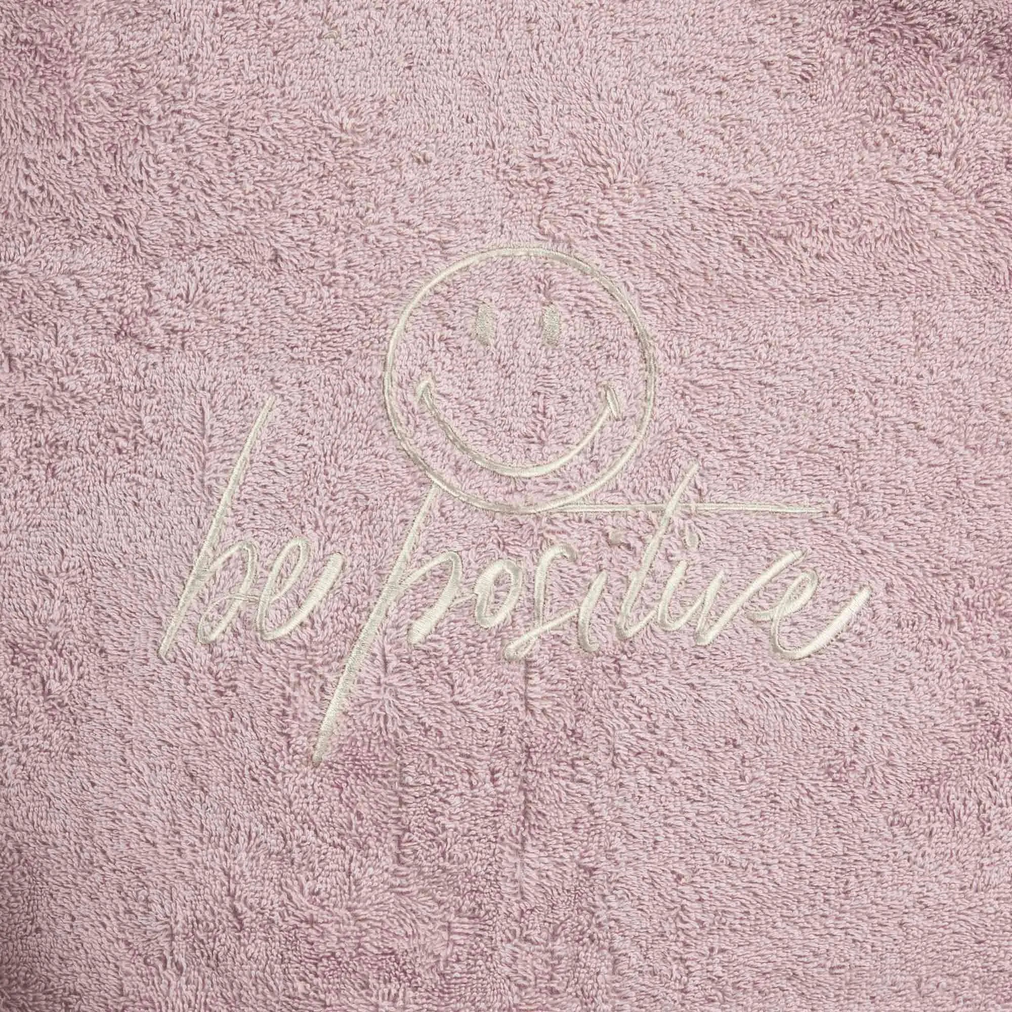 Biancoperla x Smiley® Large Be Positive Hooded Bathrobe - All Colours