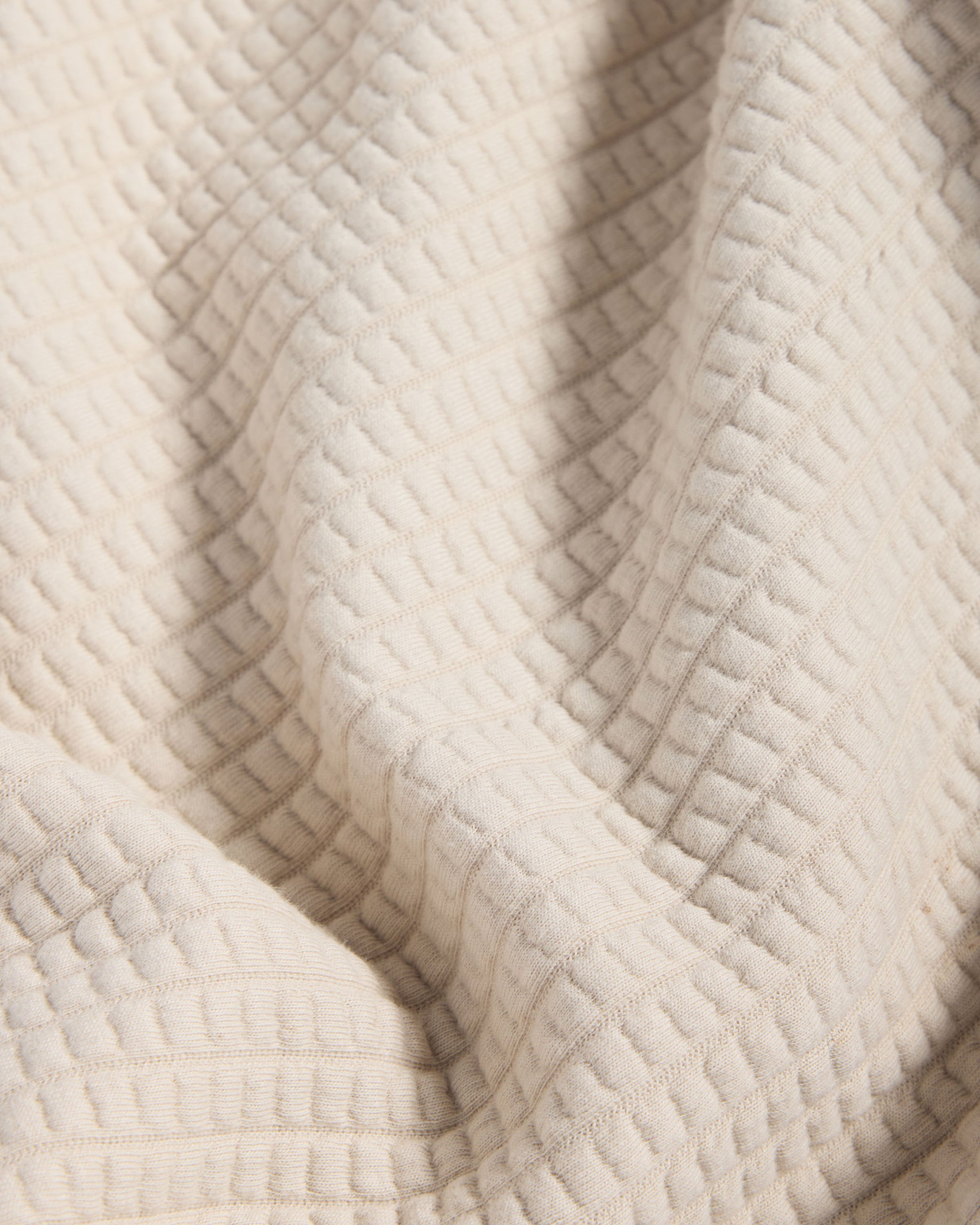 Smiley® Flourish Waffle Crewneck, Tan