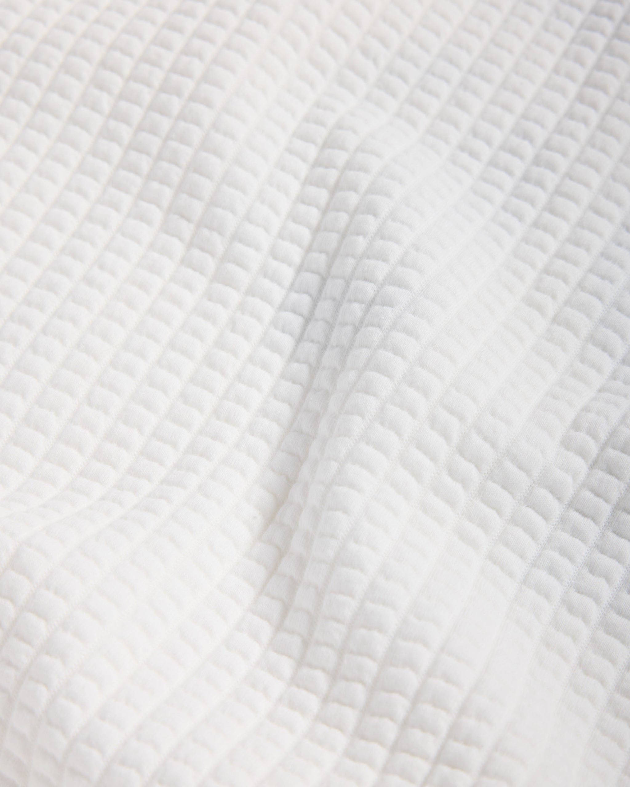 Smiley® Flourish Waffle Crewneck, White