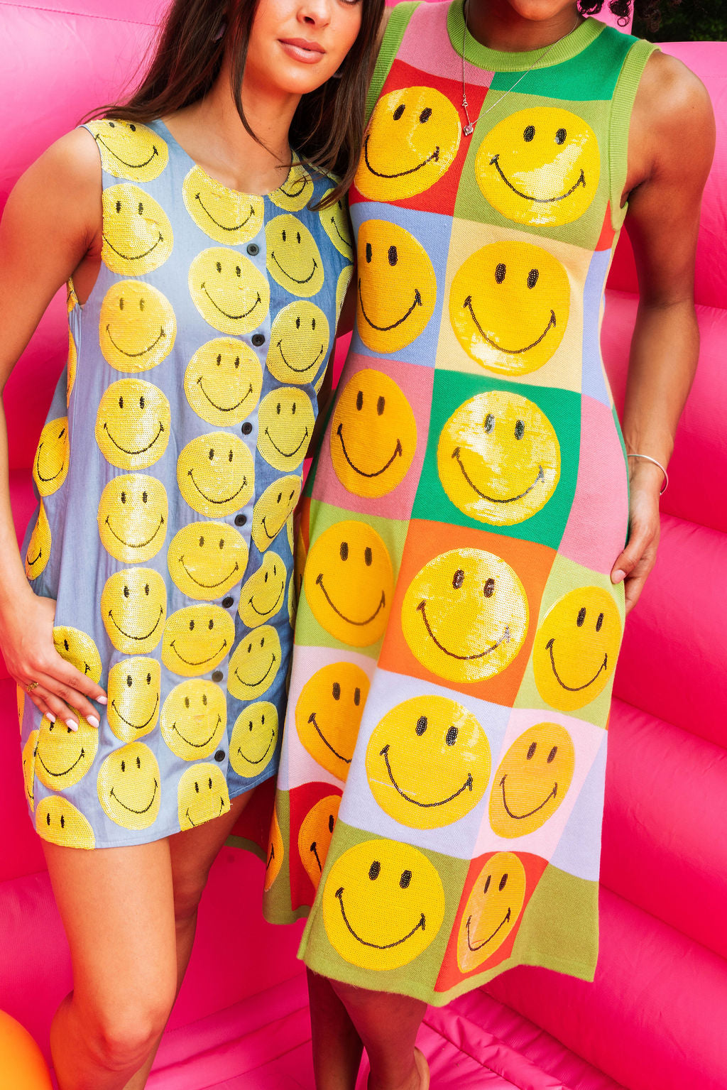 Licensed Two Tone Denim Smiley® Dress