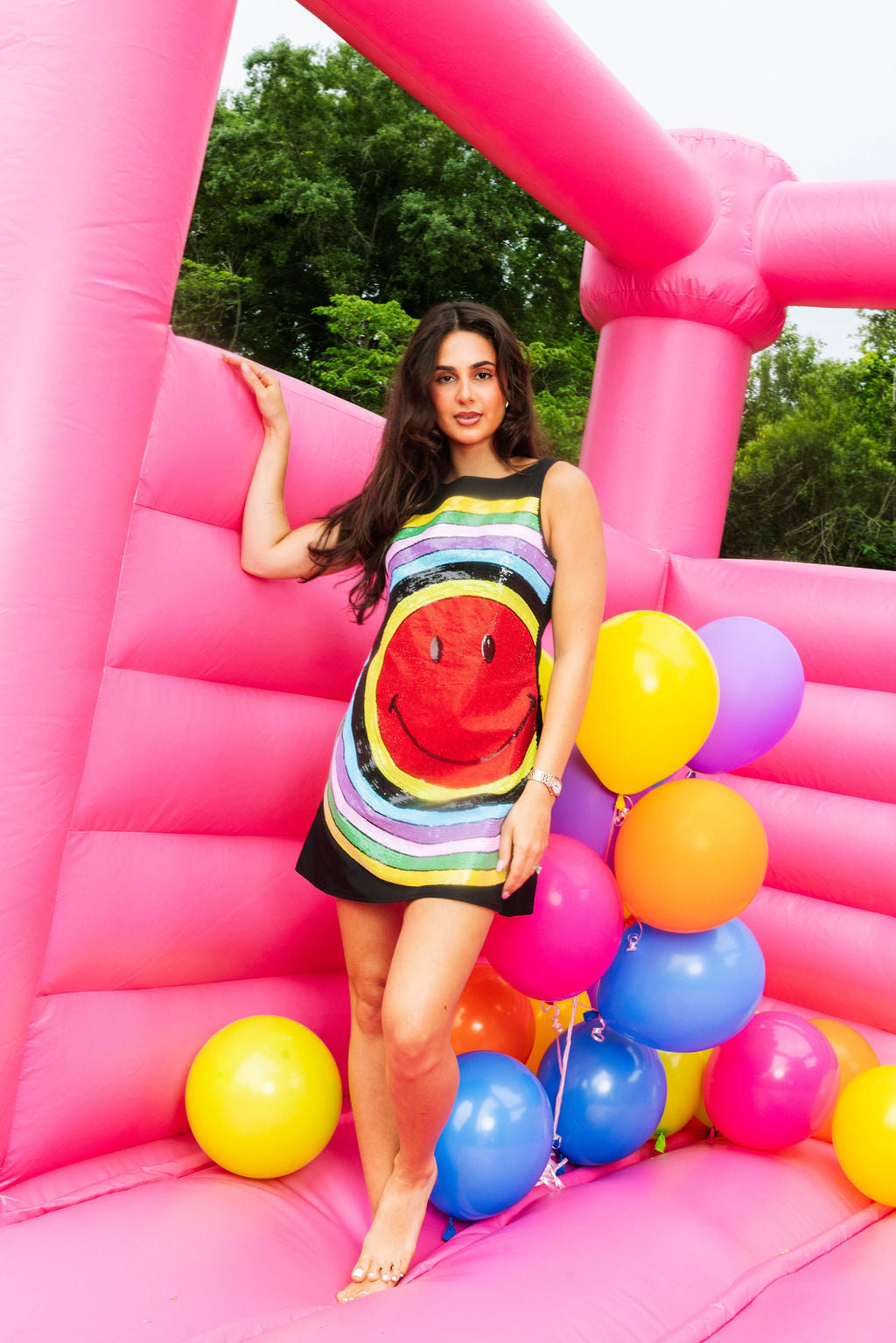 Robe cercle noire Multi Smiley® sous licence
