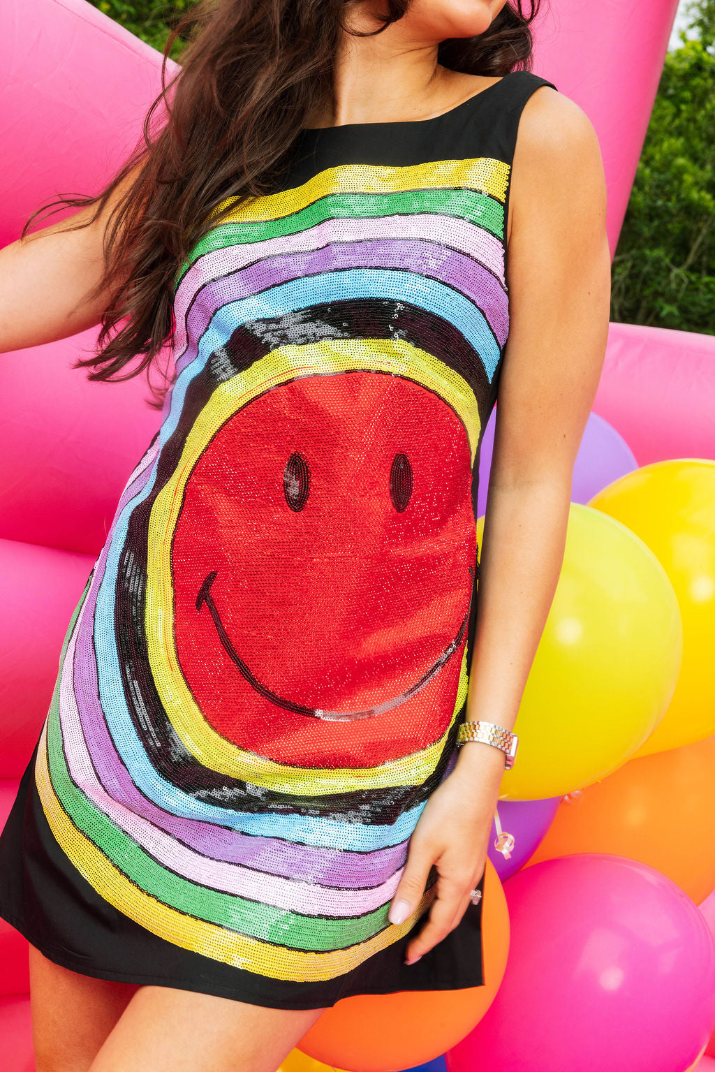 Robe cercle noire Multi Smiley® sous licence