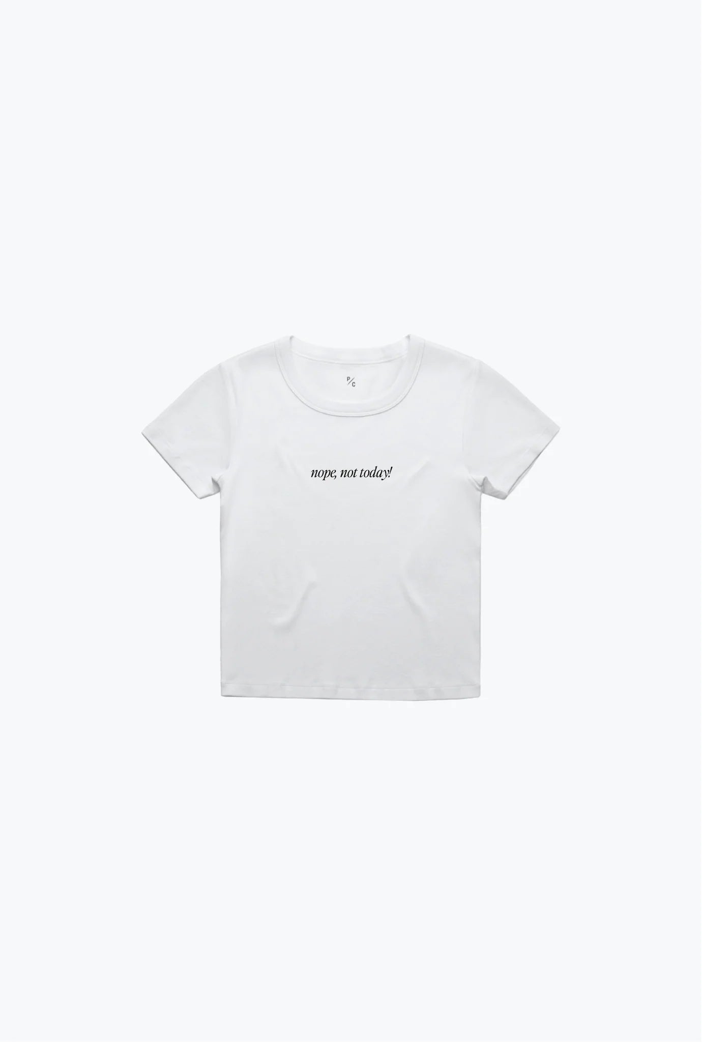 P/C x Smiley®: Nope, not Today Baby Tee - White