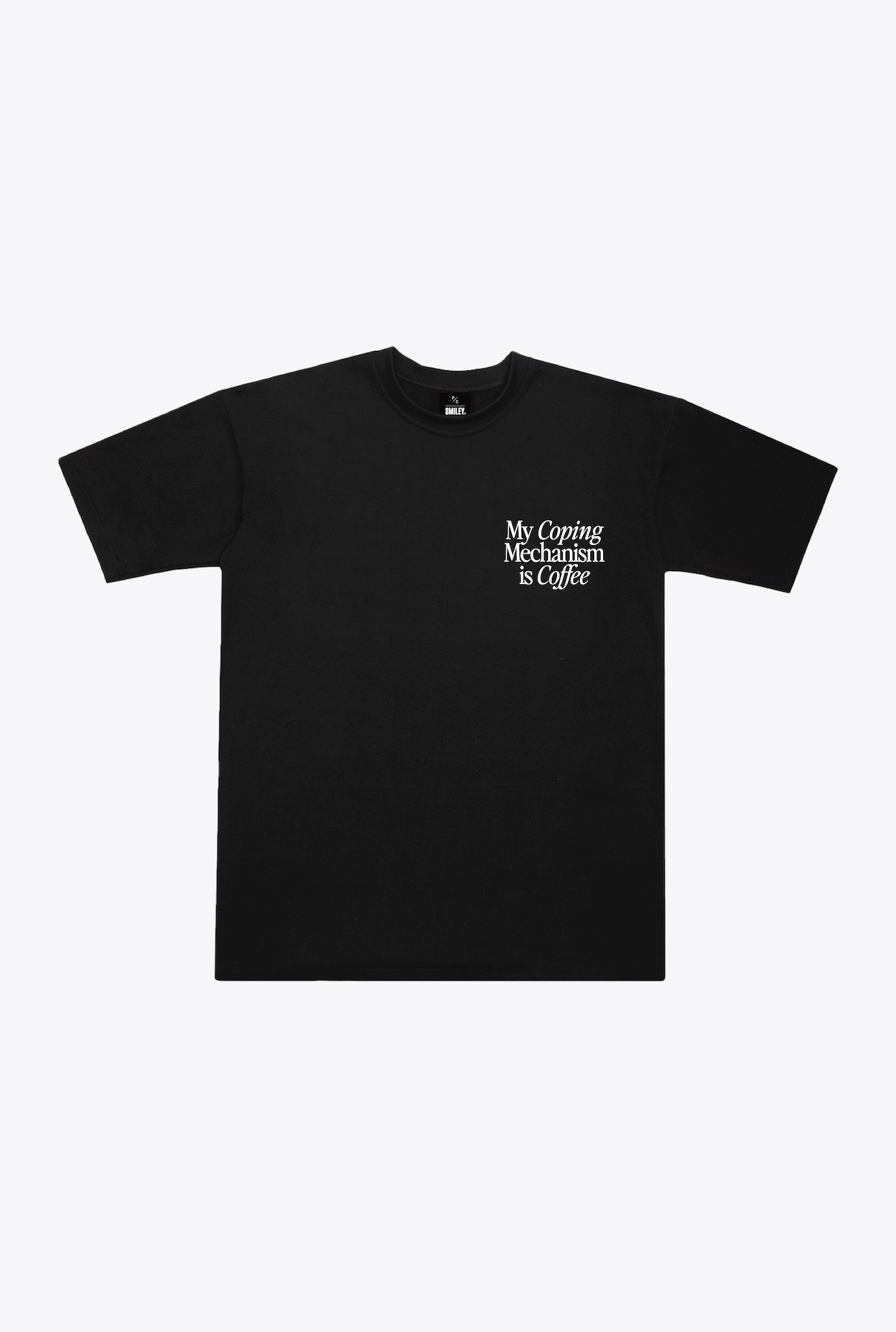 P/C x Smiley®: My Coping Mechanism is Coffee Heavyweight T-Shirt - Black