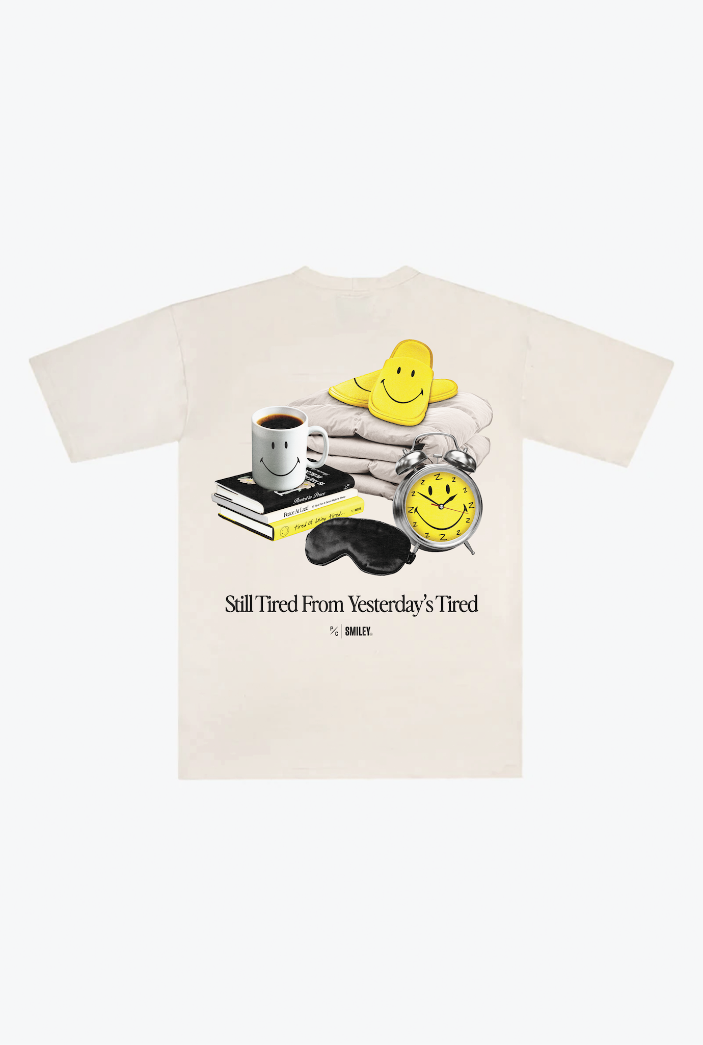 P/C x Smiley®: Still Tired from Yesterday's Tired Heavyweight T-Shirt - Ivory