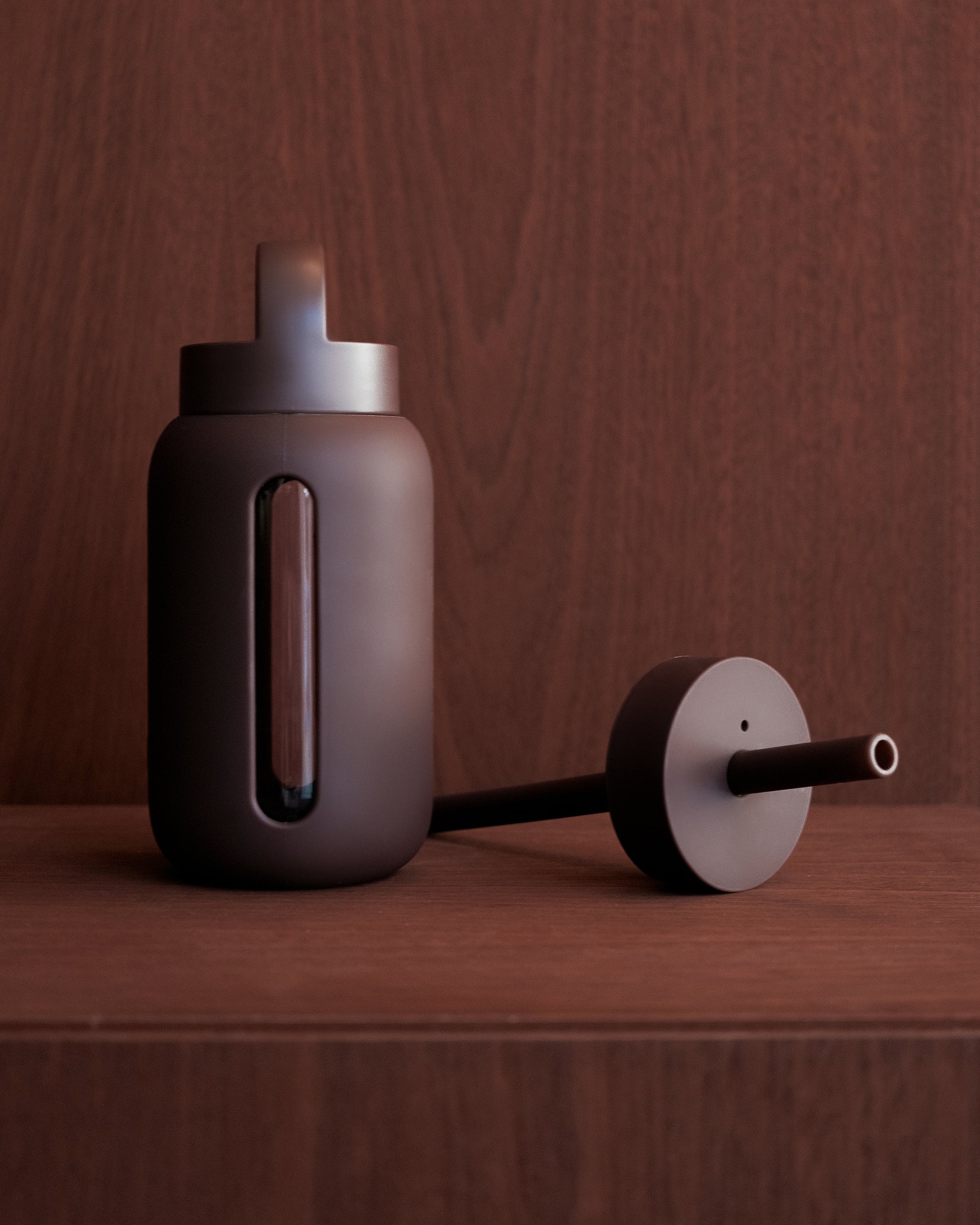 Smiley Coffee Glass Water Bottle