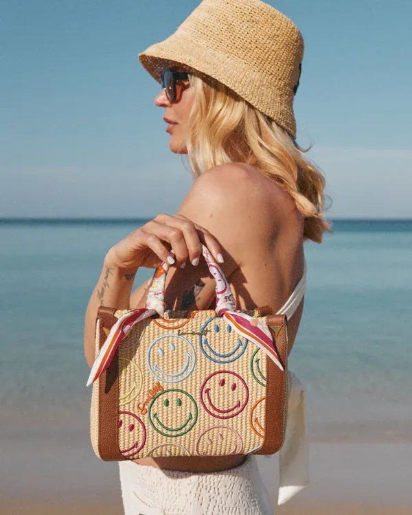 Mini Tote Raffia Smiley®